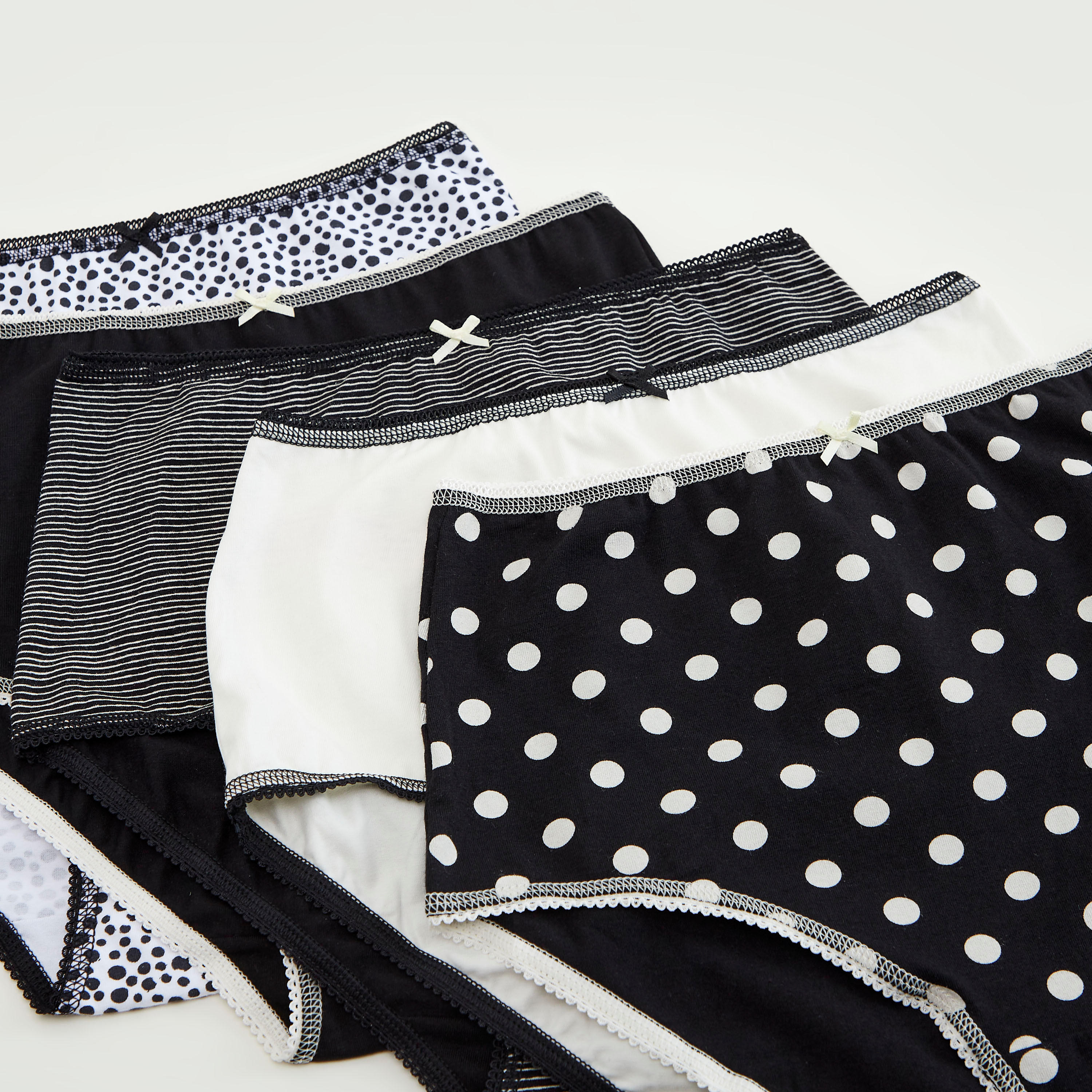 سراويل داخليّة هيبستر بخصر مطّاطي - طقم من 5-women-clothing-lingerie-panties-image-2
