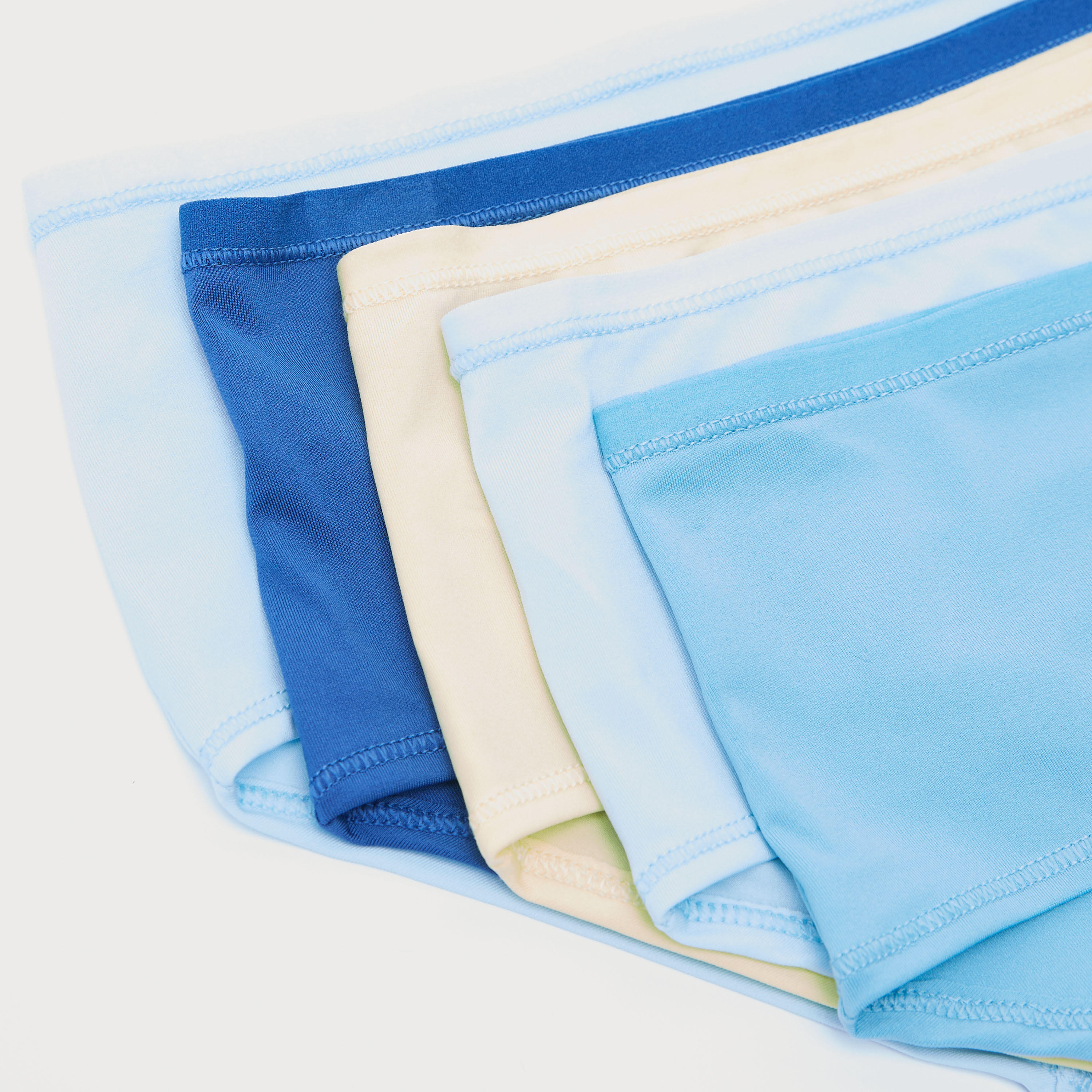 سراويل داخليّة بوي شورت سادة بخصر مطّاطي - طقم من 5 قطع-women-clothing-lingerie-panties-image-3