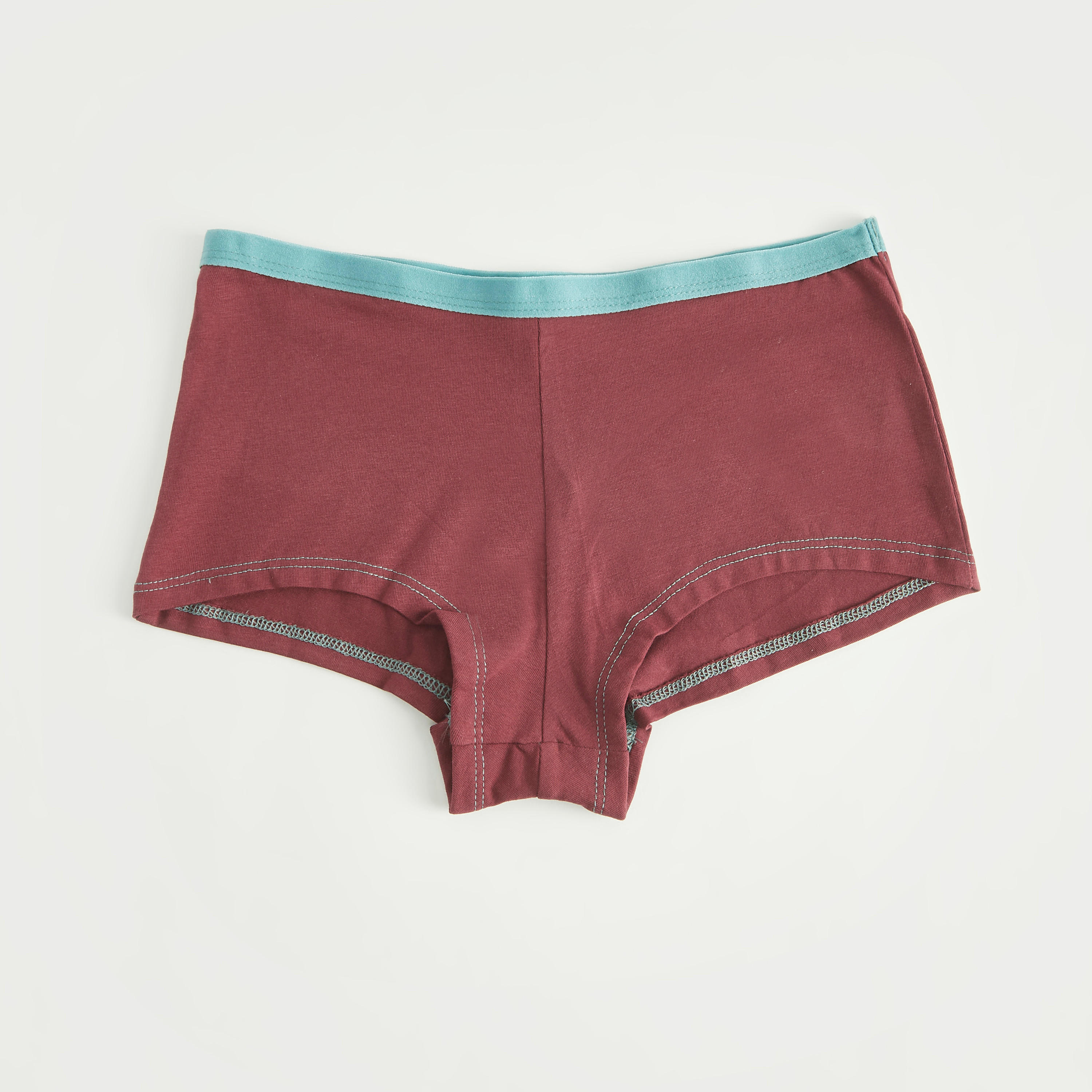 سراويل داخلية بوي شورت سادة بخصر مطاطي- طقم من 5 قطع-women-clothing-lingerie-panties-image-2
