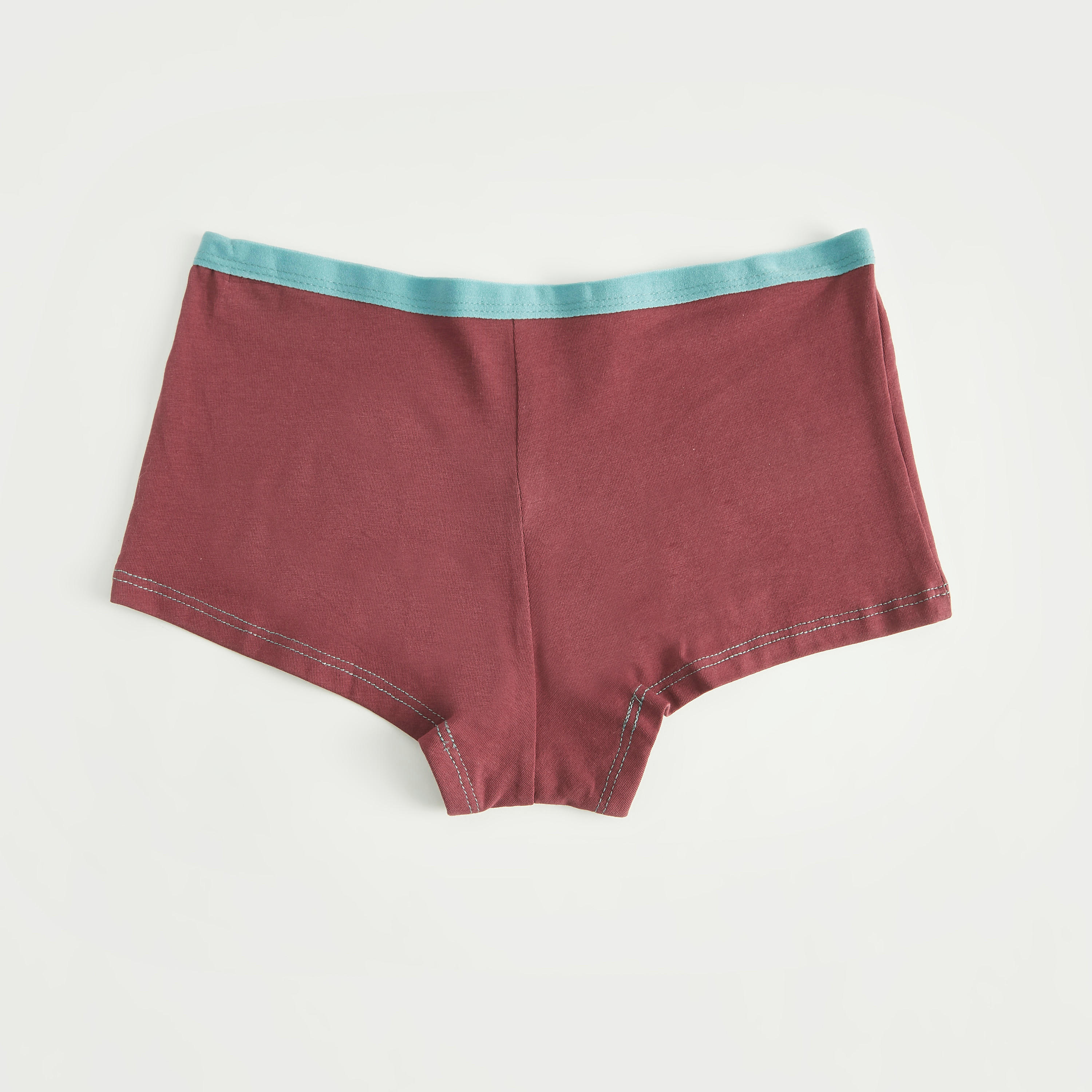 سراويل داخلية بوي شورت سادة بخصر مطاطي- طقم من 5 قطع-women-clothing-lingerie-panties-image-3