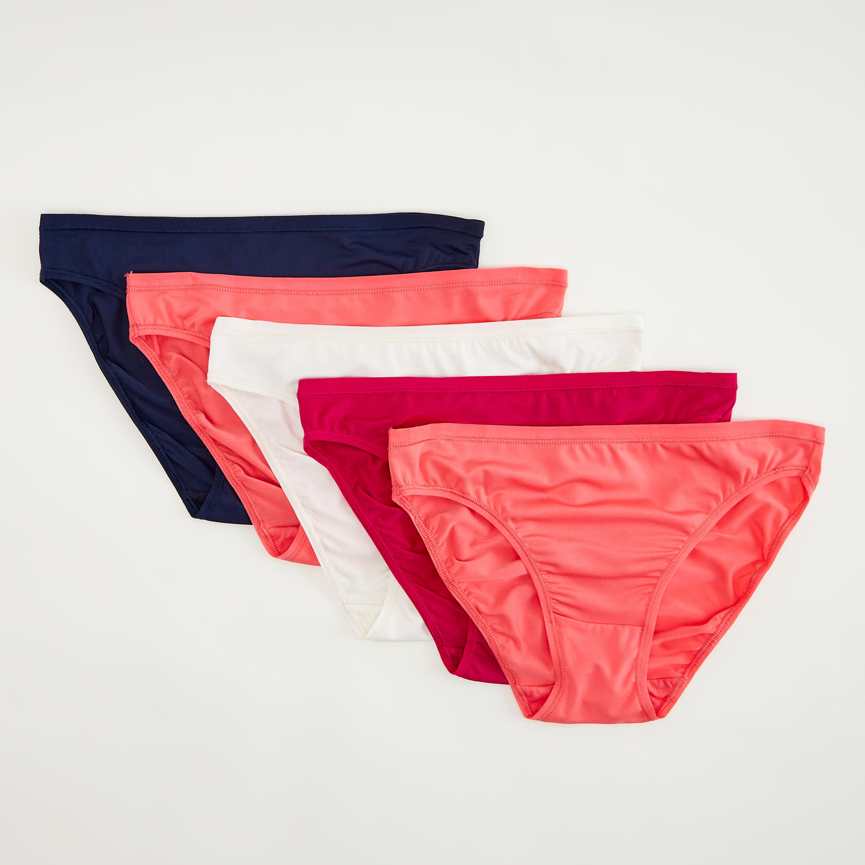 مايوهات بيكيني سادة بخصر مطّاطي - طقم من 5-women-clothing-lingerie-panties-image-4