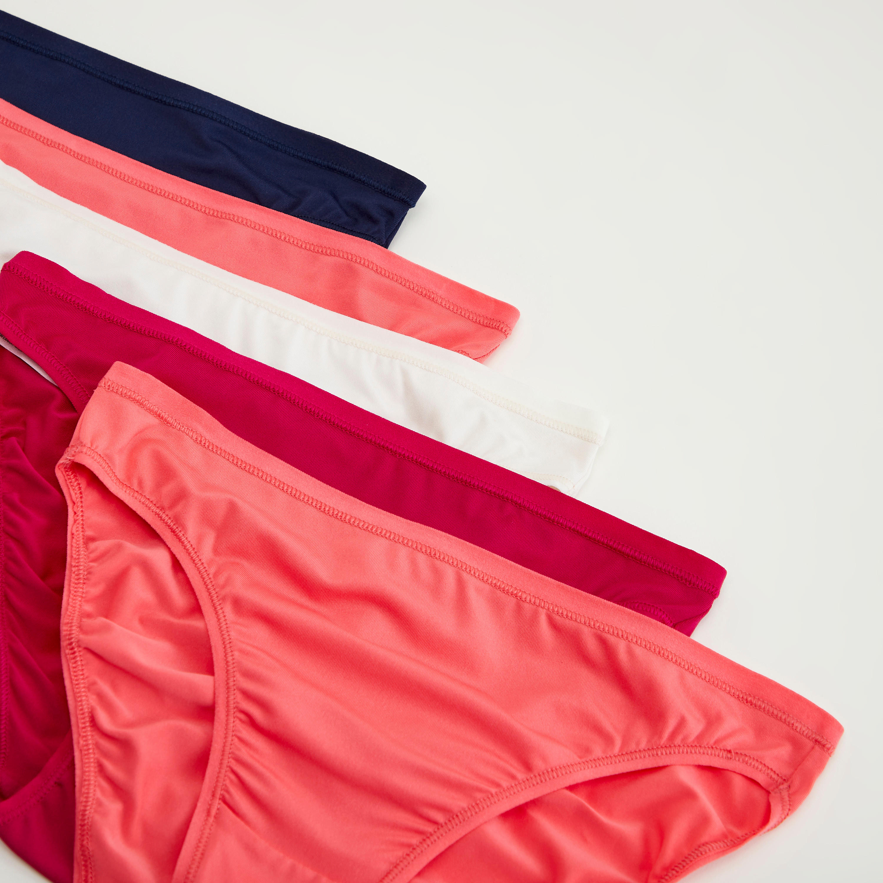 مايوهات بيكيني سادة بخصر مطّاطي - طقم من 5-women-clothing-lingerie-panties-image-3