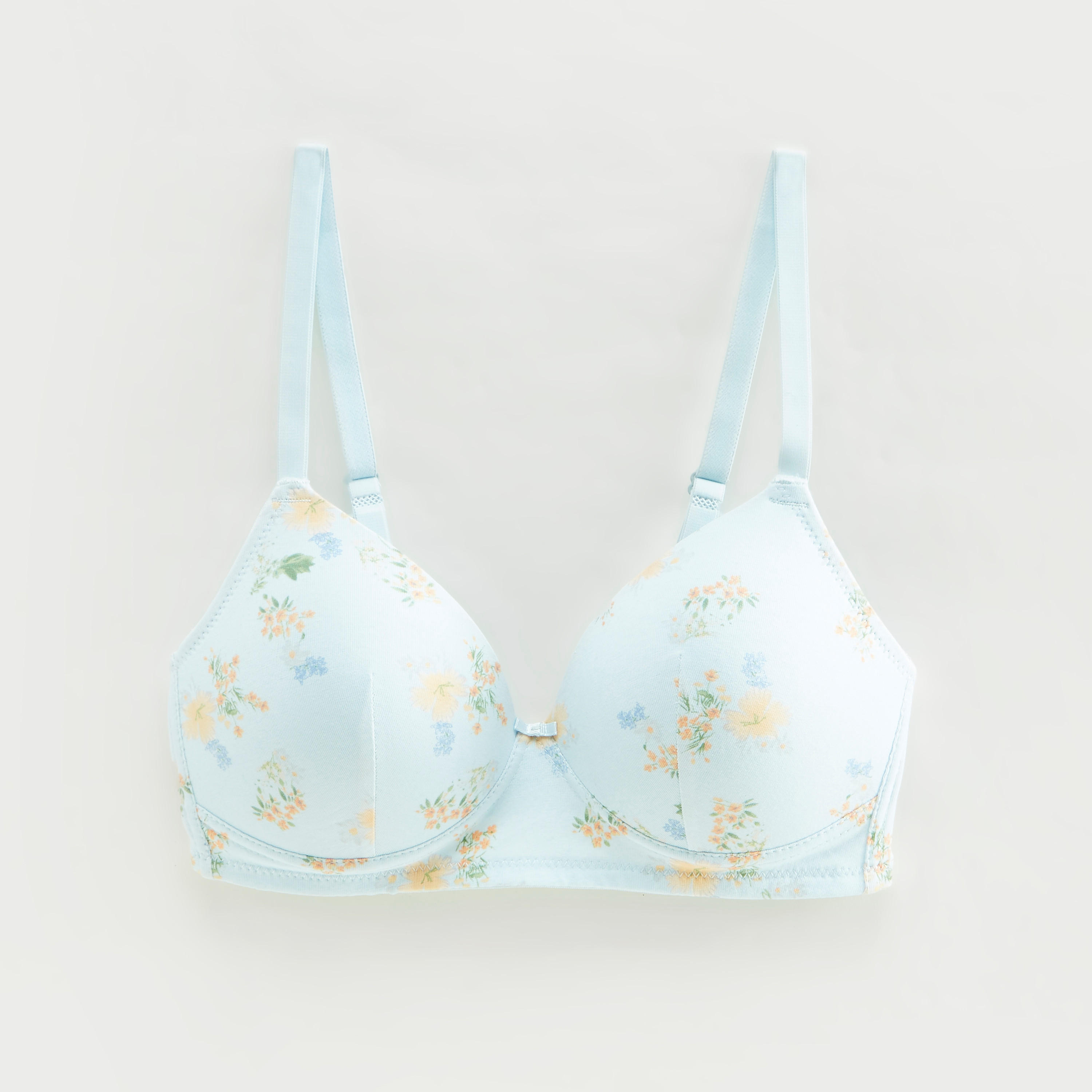 صدريّة تيشيرت بخطّافة إغلاق وطبعات زهرية-women-clothing-lingerie-bras-image-1