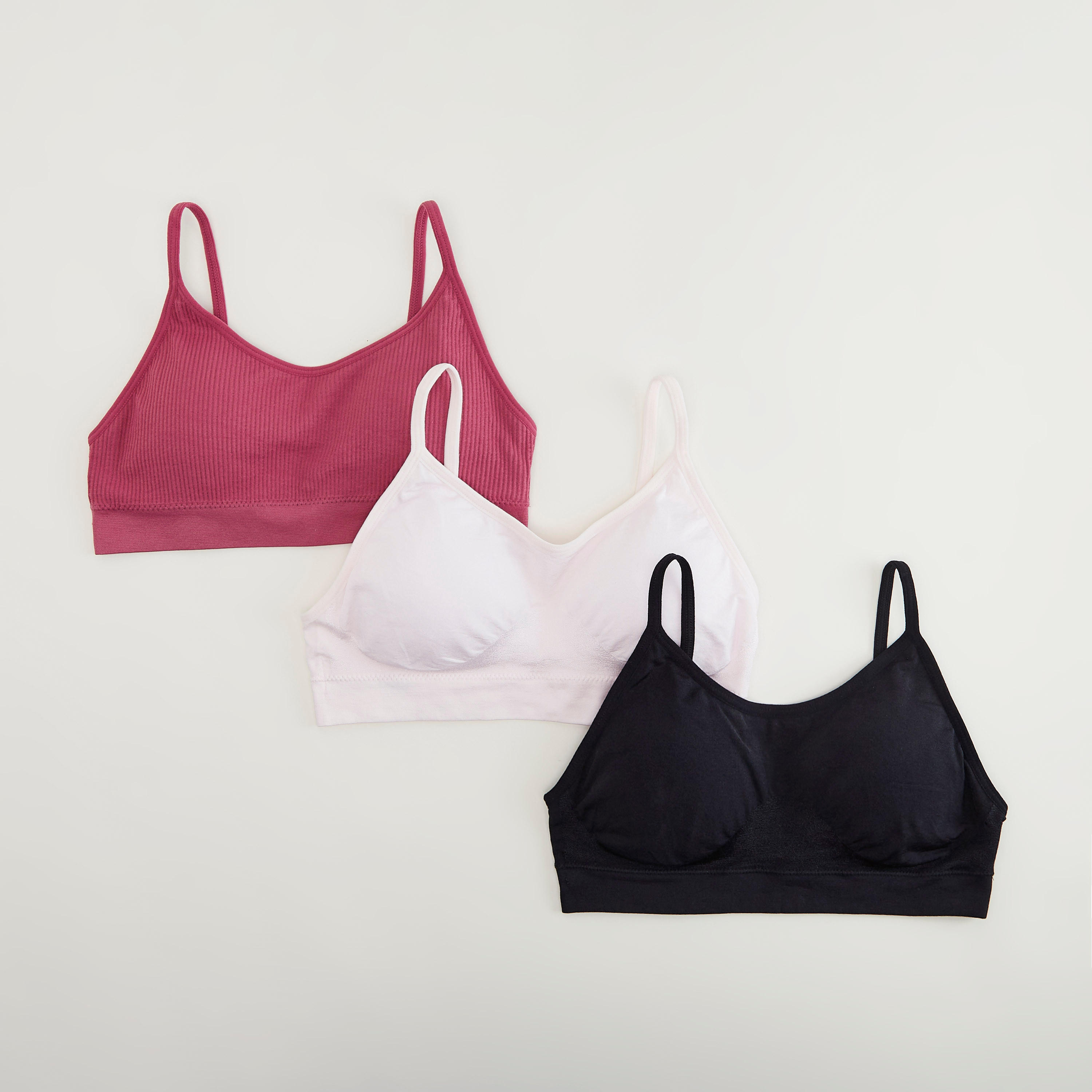 Set of 3 - Solid Lightly Padded Seamless Bra-women-clothing-lingerie-bras-image-1