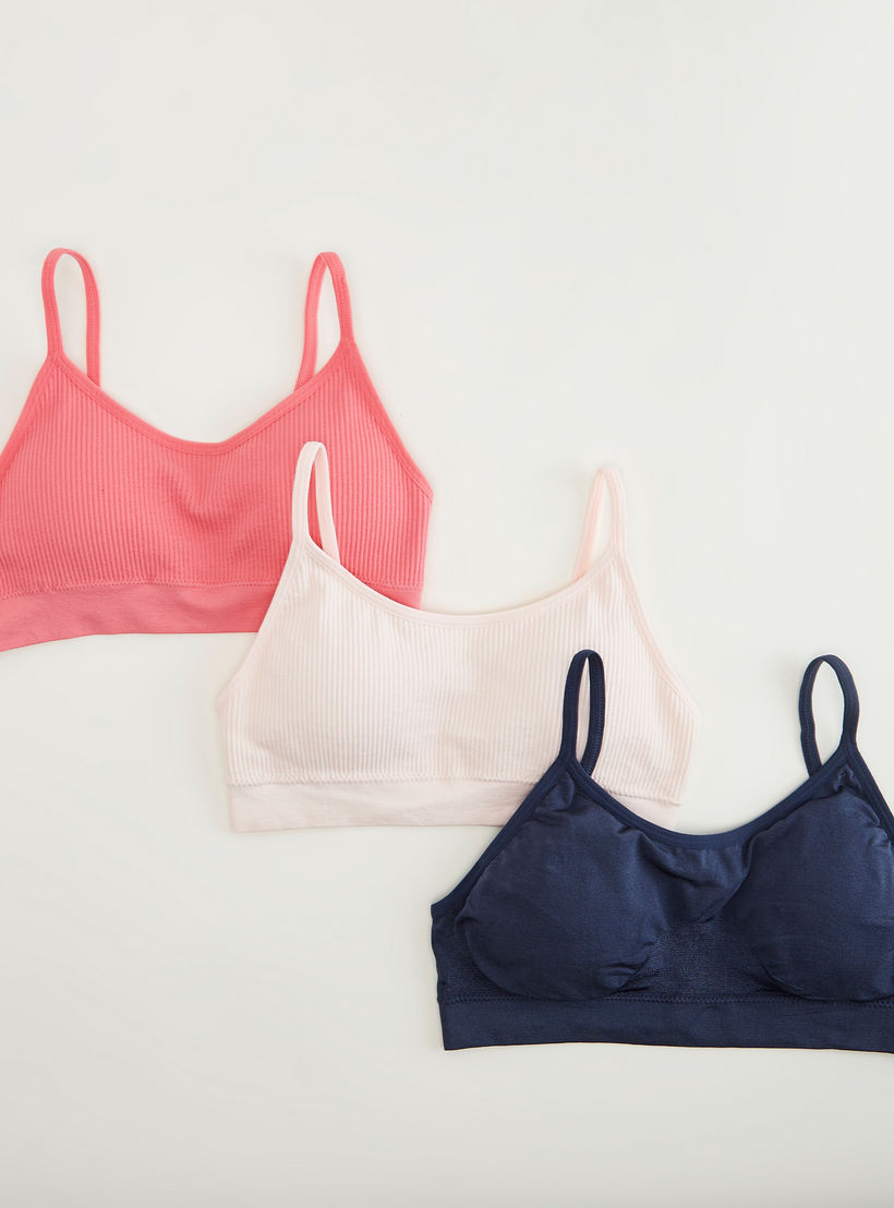 صدريّة سادة متداخلة مبطّة - طقم من 3-women-clothing-lingerie-bras-image-4
