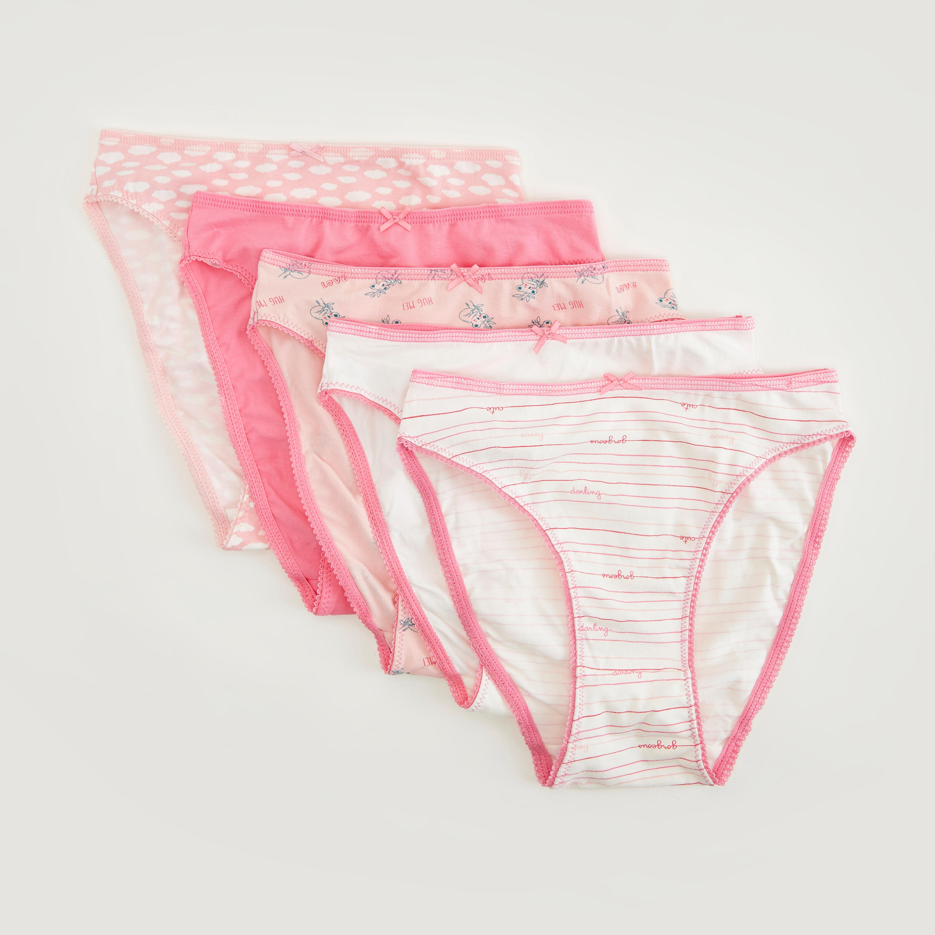 سراويل داخليّة هيبستر بخصر مطّاطي - طقم من 5-women-clothing-lingerie-panties-image-4
