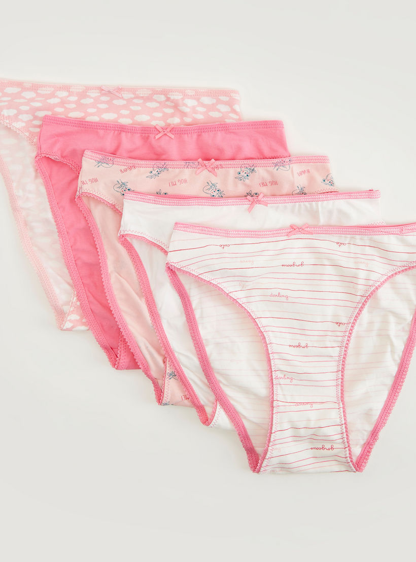 سراويل داخليّة هيبستر بخصر مطّاطي - طقم من 5-women-clothing-lingerie-panties-image-4