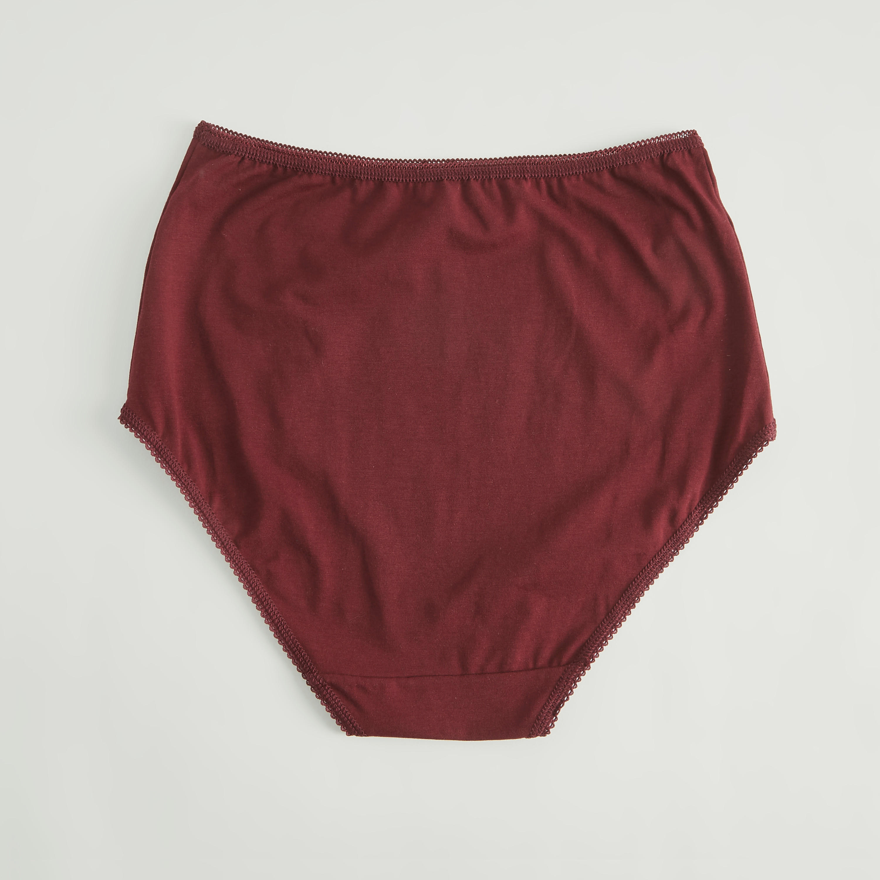 سراويل داخليّة كلاسيك سادة بتفاصيل فيونكة - طقم من 5-women-clothing-lingerie-panties-image-4