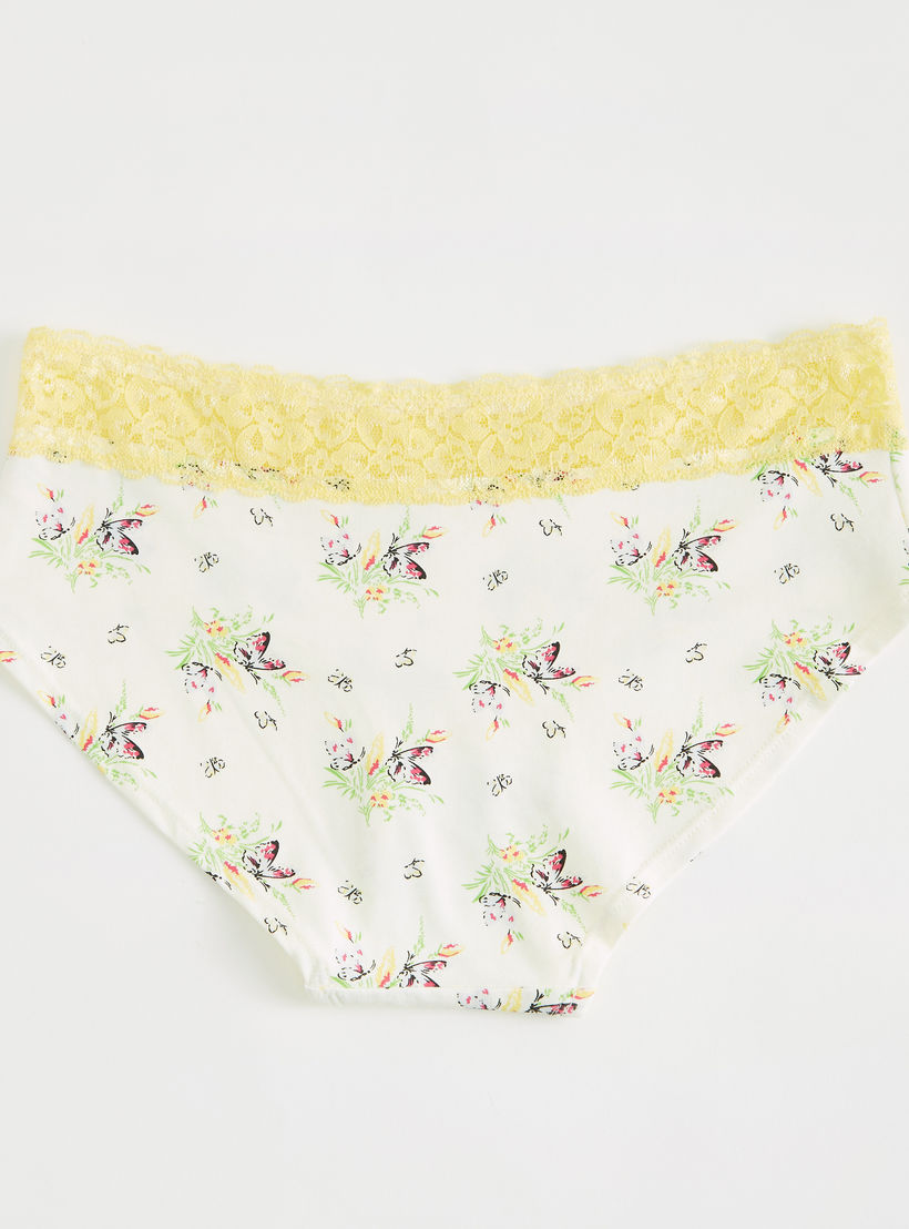 سراويل داخلية هيبستر بخصر دانتيل مطاطي وطبعات أزهار-women-clothing-lingerie-panties-image-3
