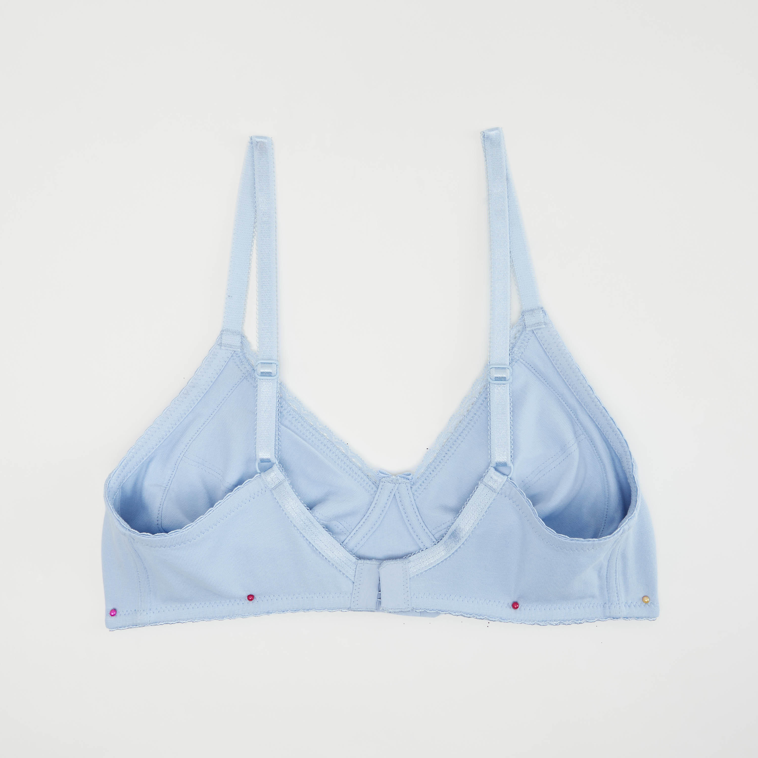طقم صدريّات سادة بمشبك إغلاق ناعم - قطعتين-women-clothing-lingerie-bras-image-2