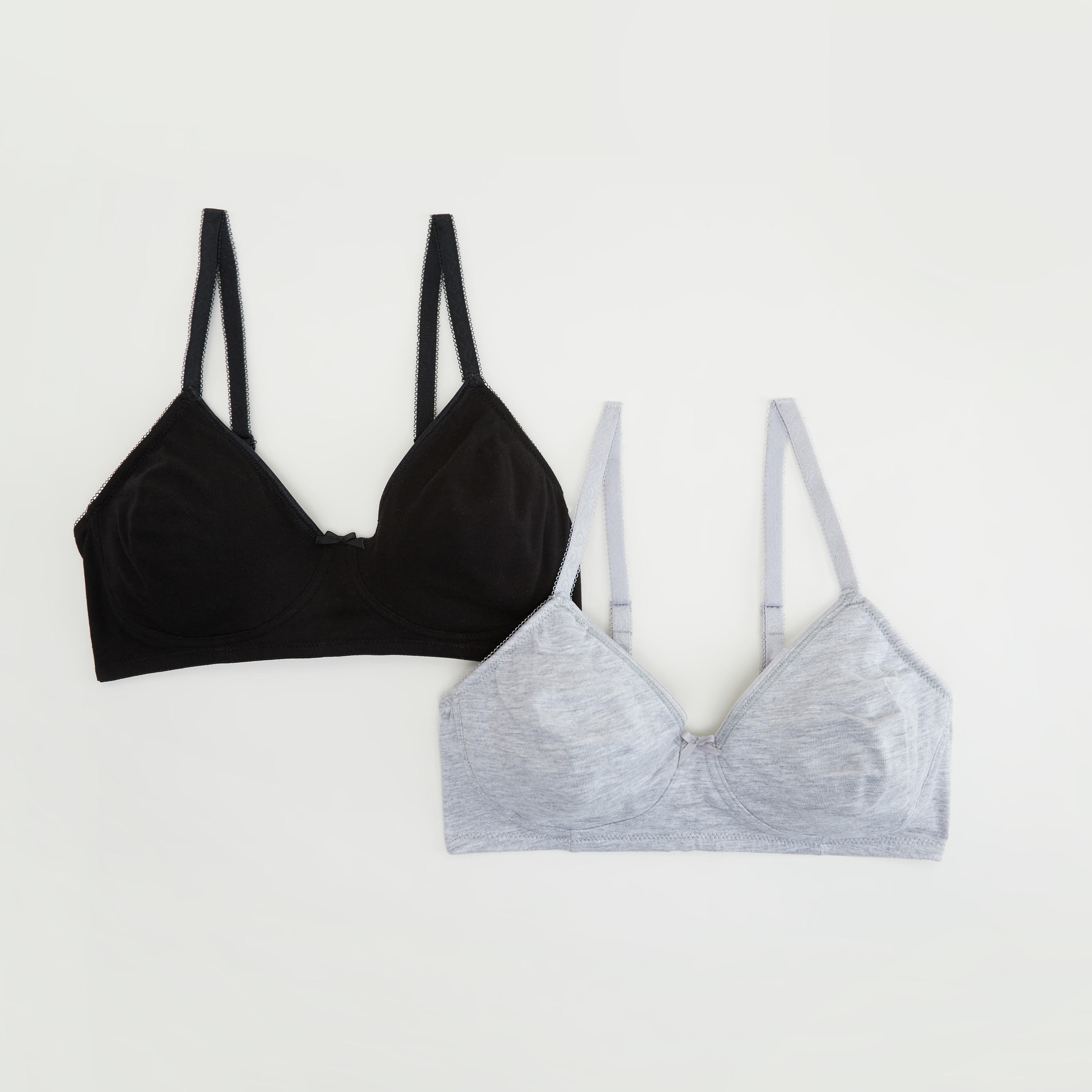 Set of 2 - Solid Bra with Adjustable Straps-women-clothing-lingerie-bras-image-1