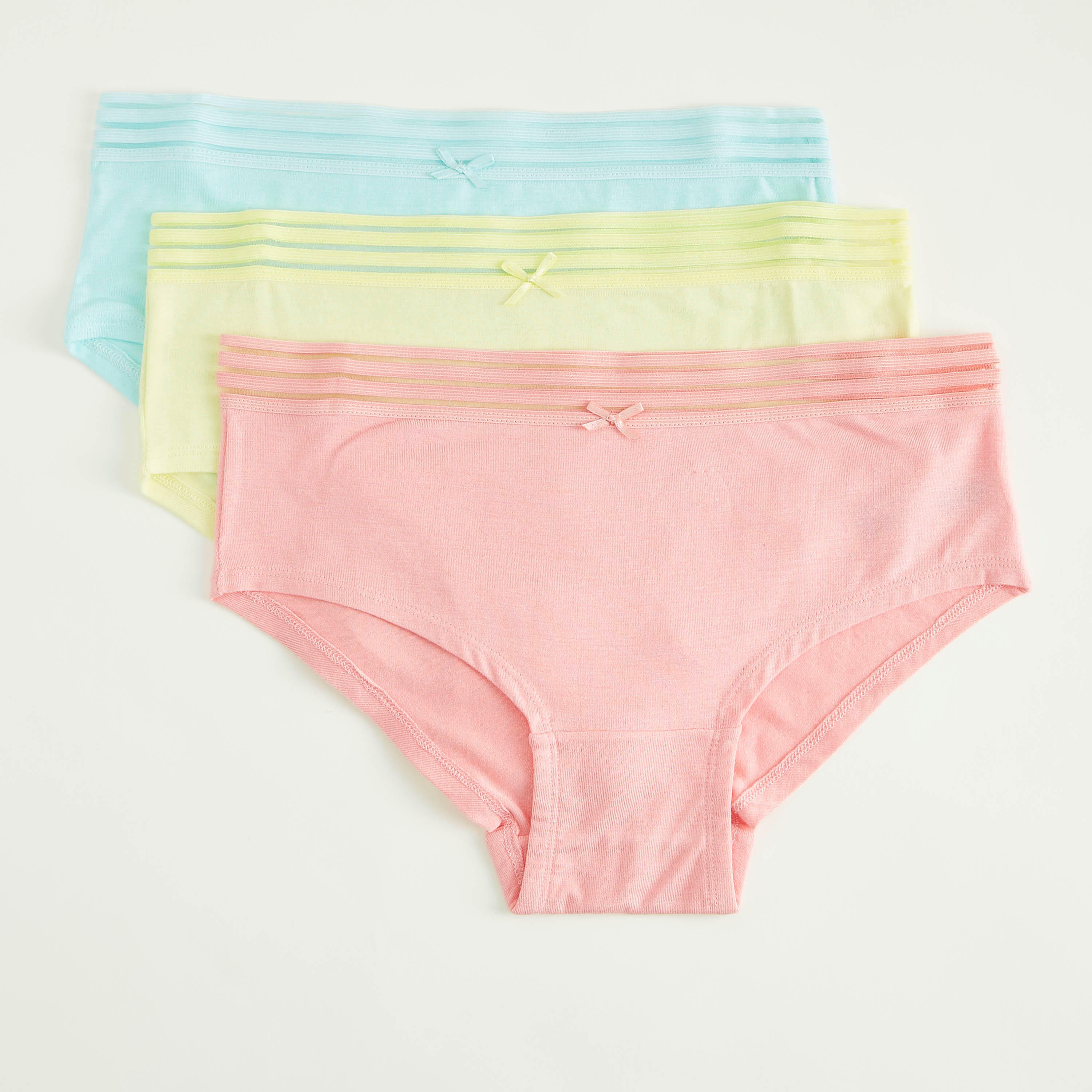 Set of 3 - Solid Hipster Briefs with Elasticated Waistband-women-clothing-lingerie-panties-image-5