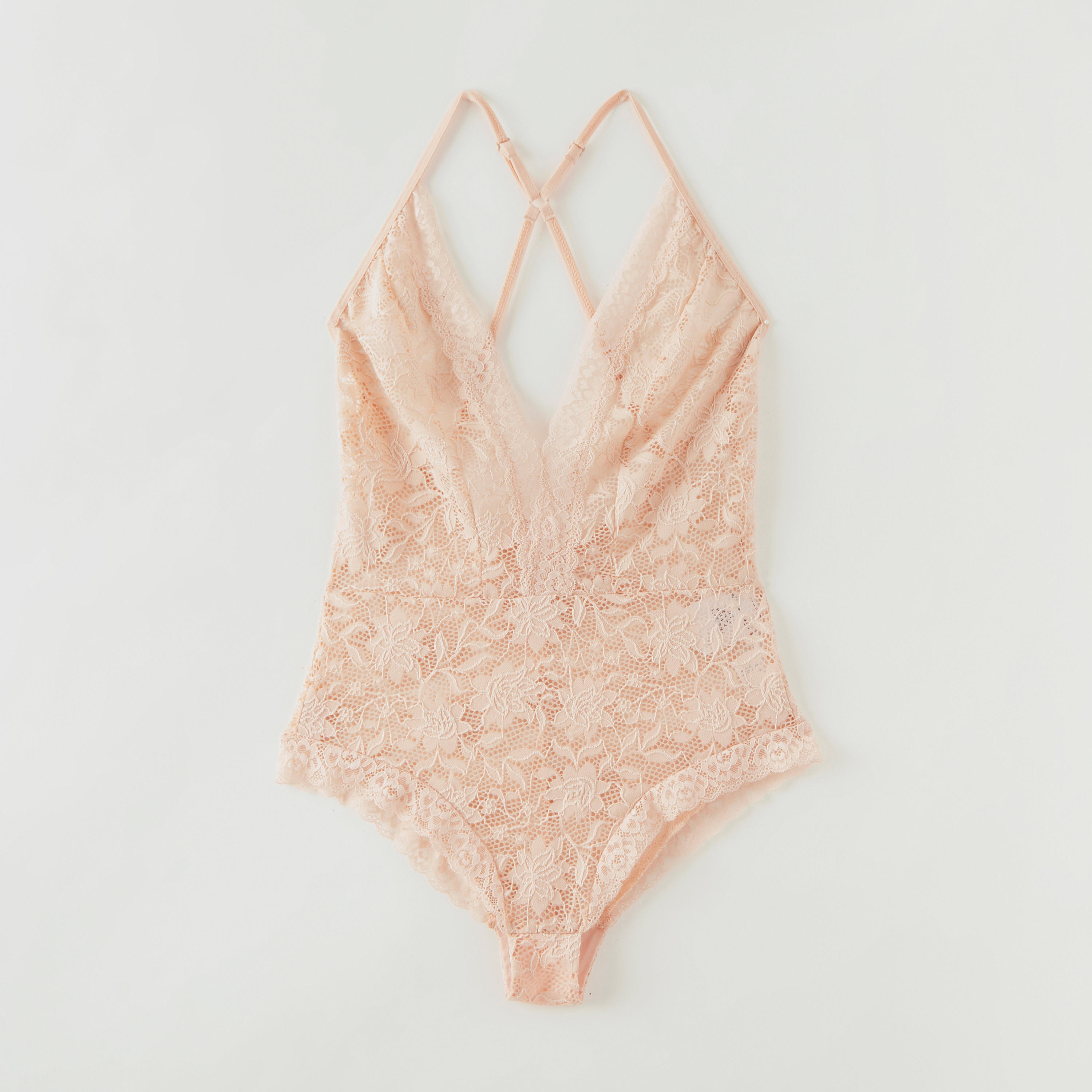 Lace V-Neck Sleeveless Jumpsuit-women-clothing-nightwear-nighties-image-1