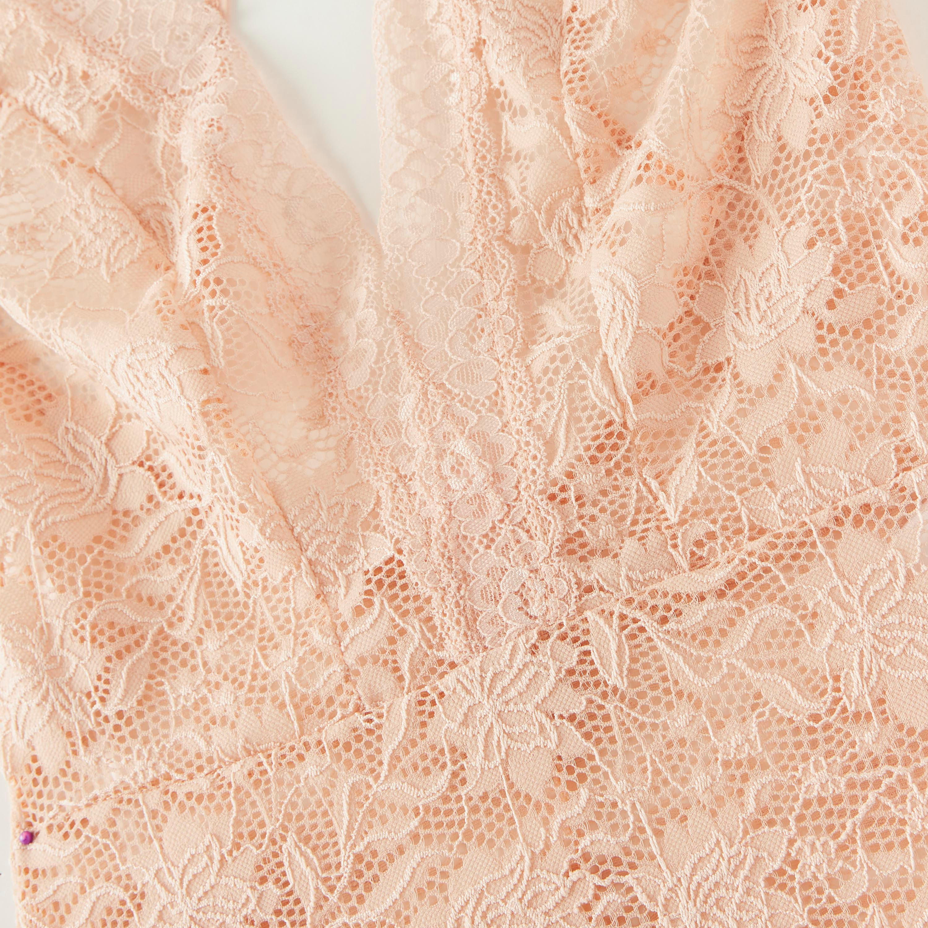 Lace V-Neck Sleeveless Jumpsuit-women-clothing-nightwear-nighties-image-2
