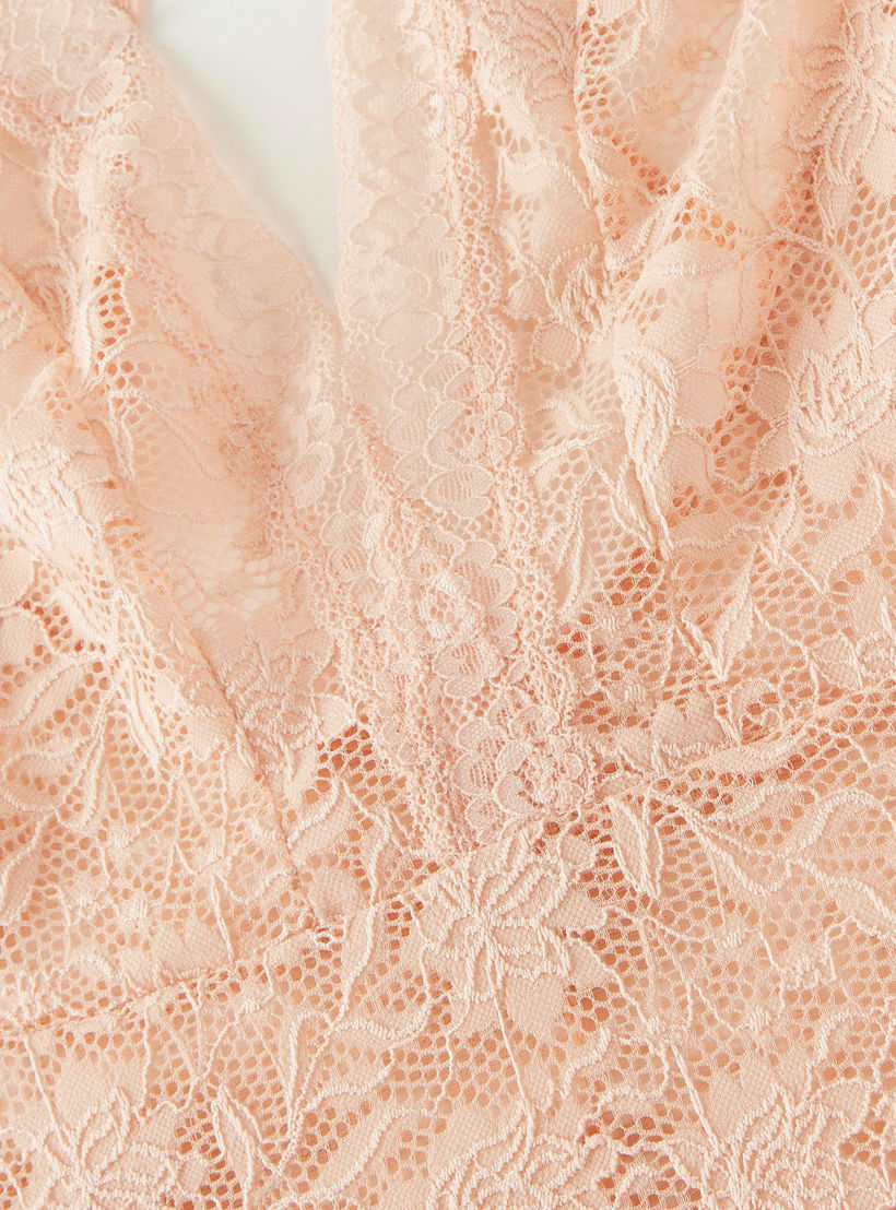 Lace V-Neck Sleeveless Jumpsuit-women-clothing-nightwear-nighties-image-2