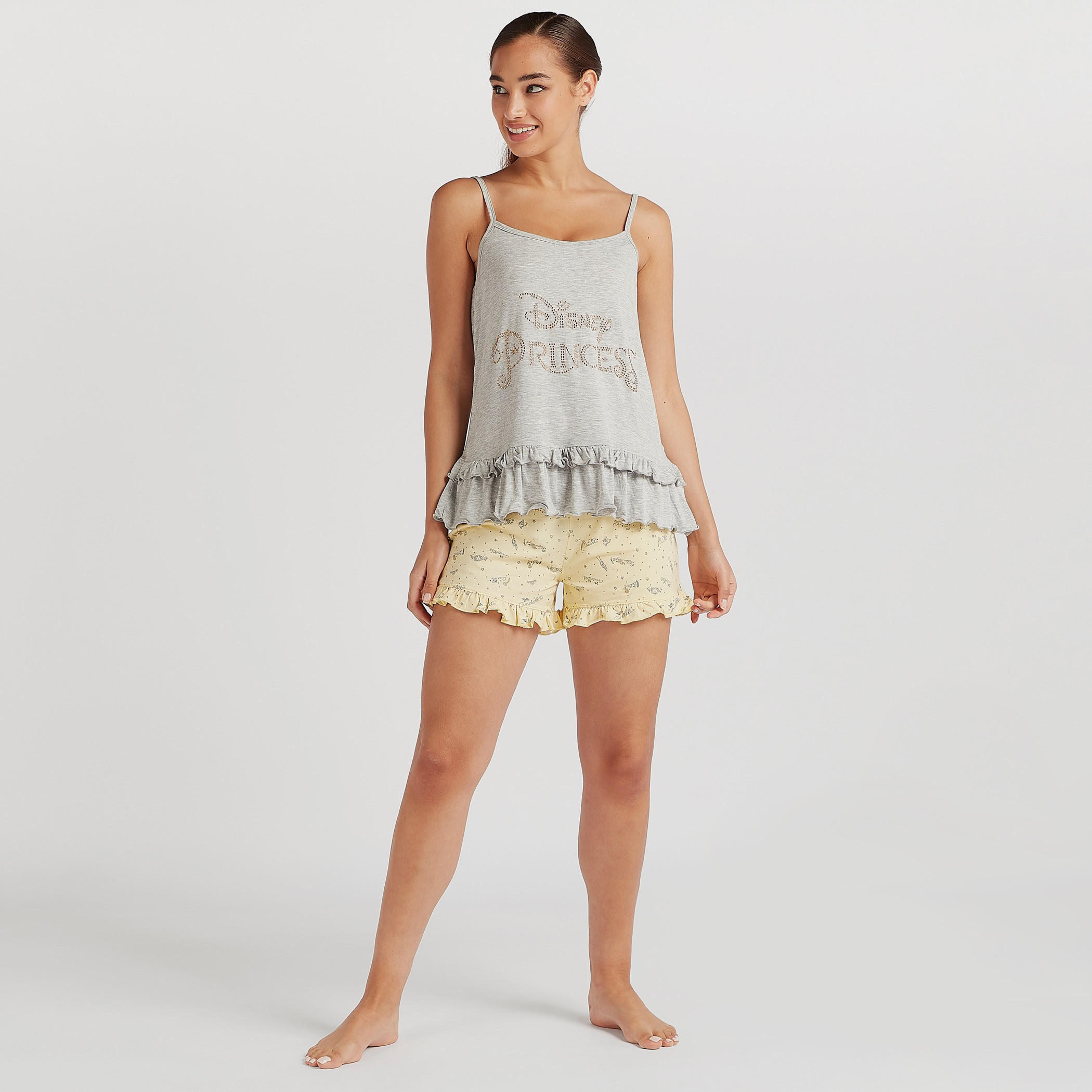 طقم من شورت بطبعات وتيشيرت دون أكمام مزيّن-women-clothing-nightwear-pyjamas-longsets-image-2