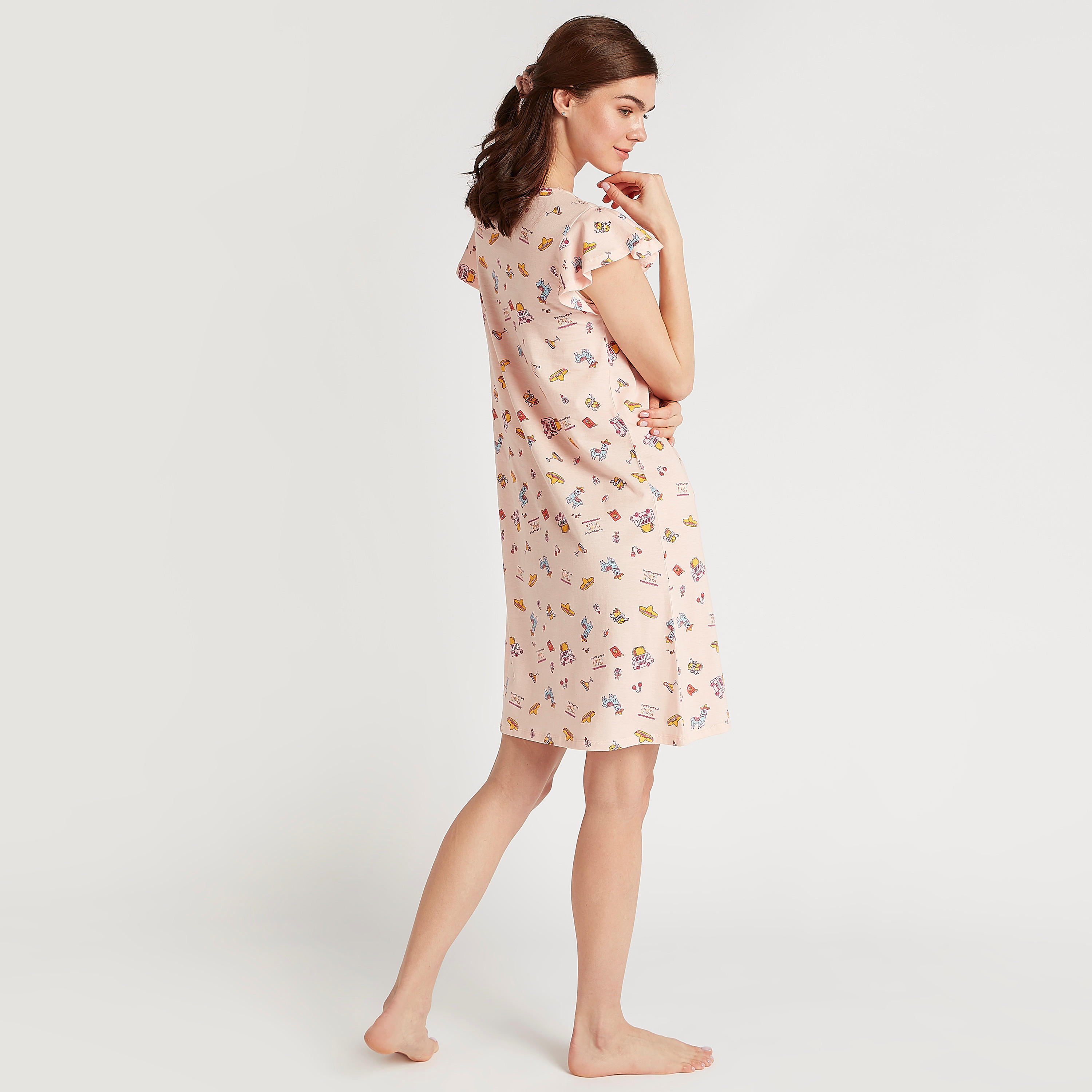 Printed 2-Piece Sleepshirt Set-women-clothing-nightwear-nighties-image-4