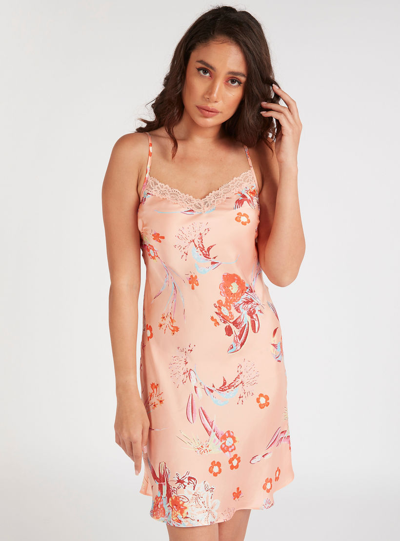 قمصان نوم دون أكمام بتفاصيل دانتيل - طقم من 3 قطع-women-clothing-nightwear-nighties-image-1