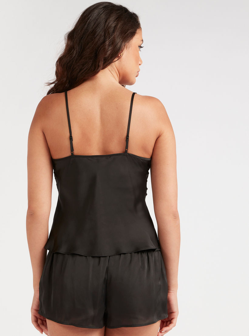 قميص نوم دون أكمام بتفاصيل دانتيل - طقم من قطعتين متنوعتين-women-clothing-nightwear-nighties-image-7