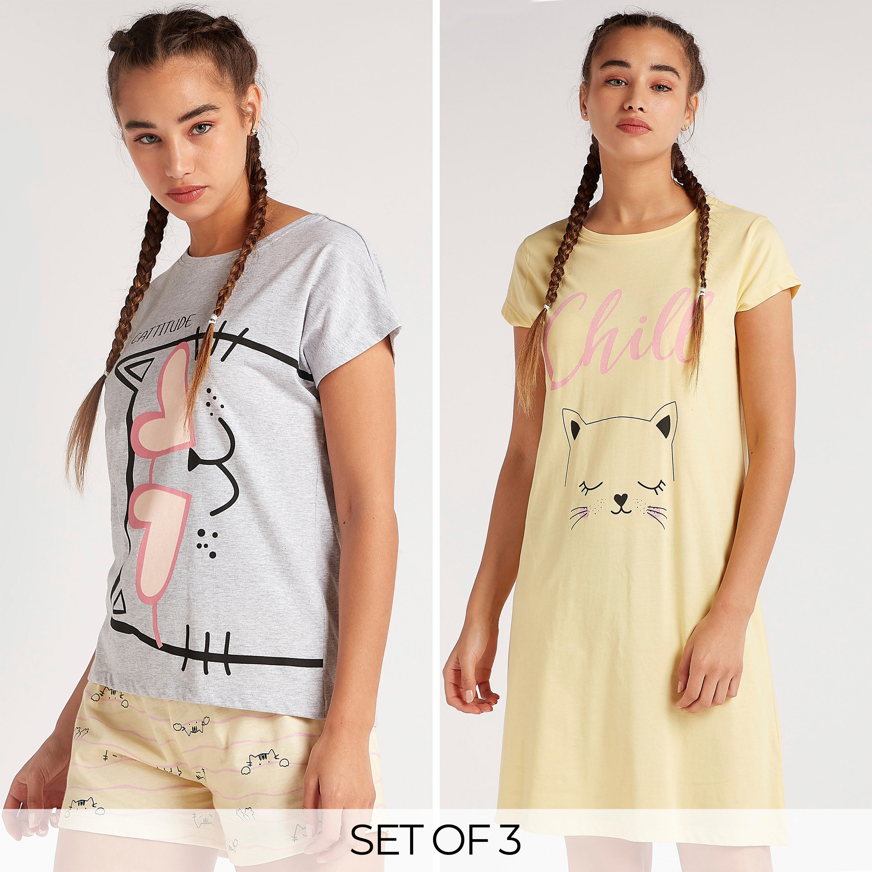Printed 3-Piece Nightwear Set-women-clothing-nightwear-pyjamas-longsets-image-1
