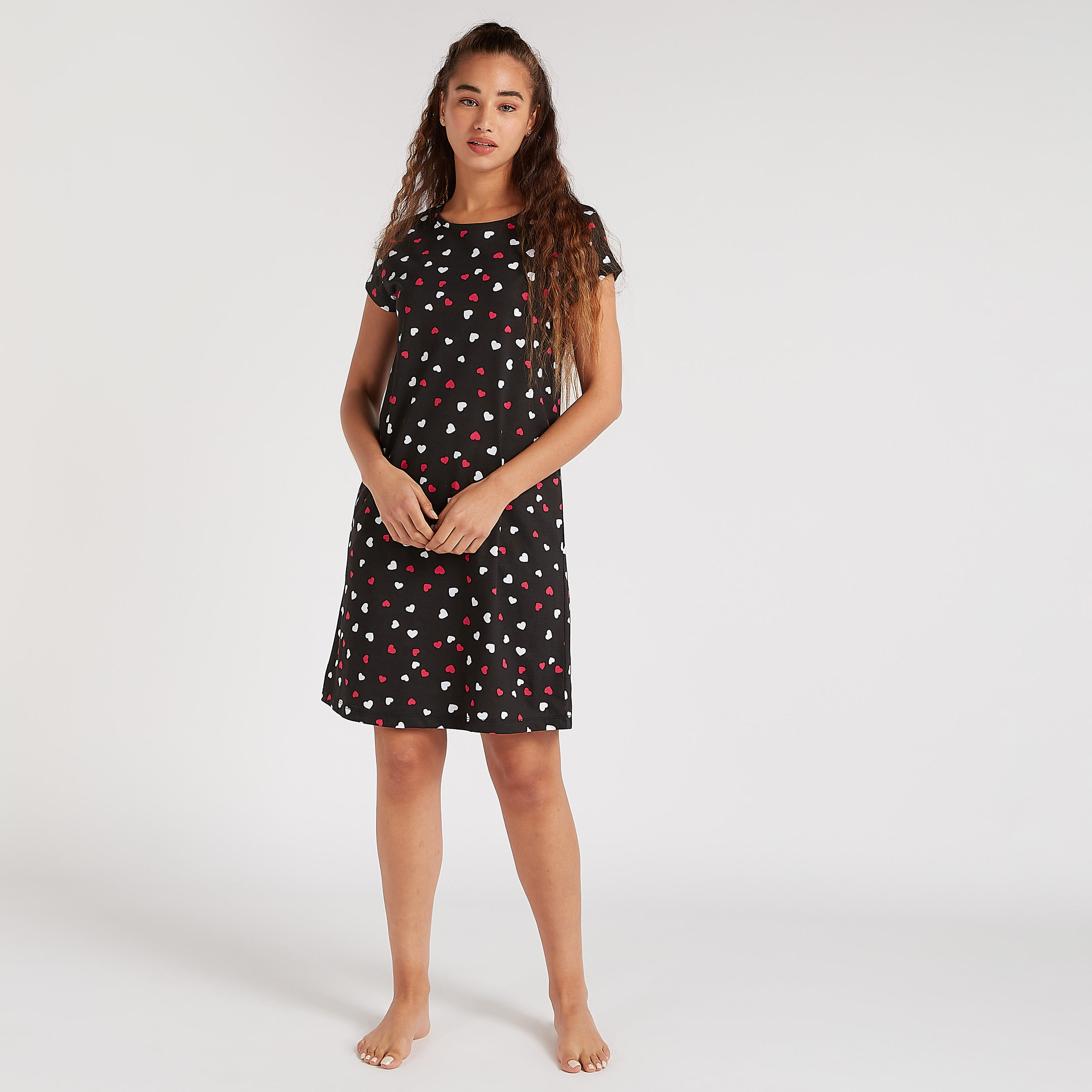 طقم ملابس نوم 3 قطع بطبعات-women-clothing-nightwear-pyjamas-longsets-image-3