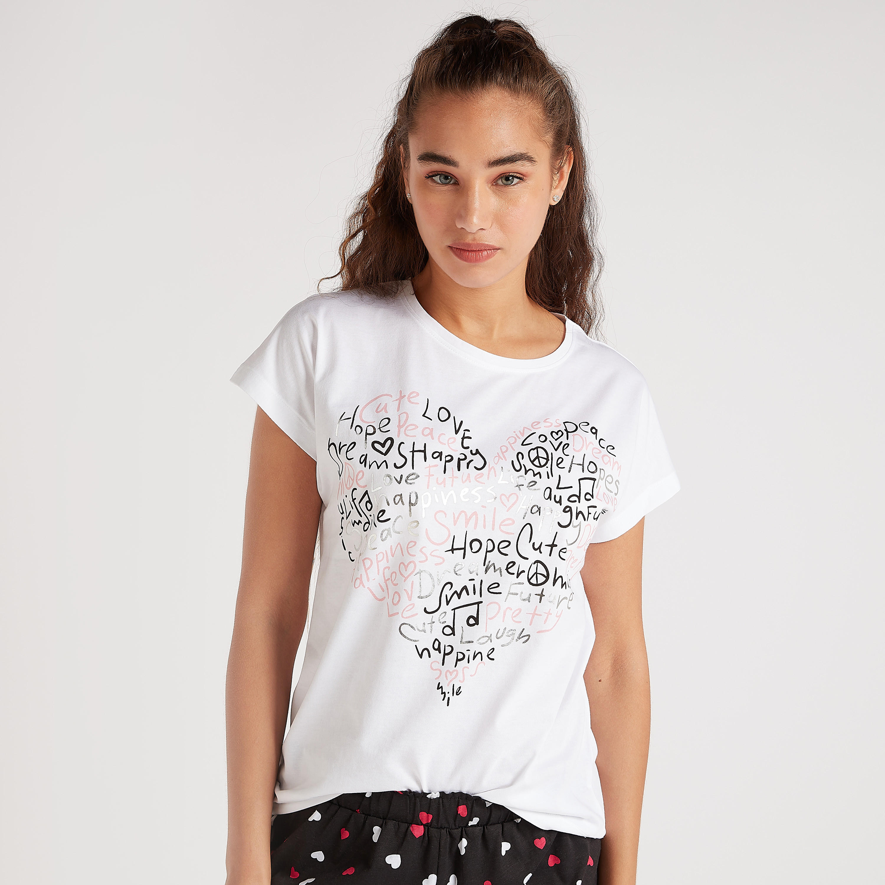 طقم ملابس نوم 3 قطع بطبعات-women-clothing-nightwear-pyjamas-longsets-image-7