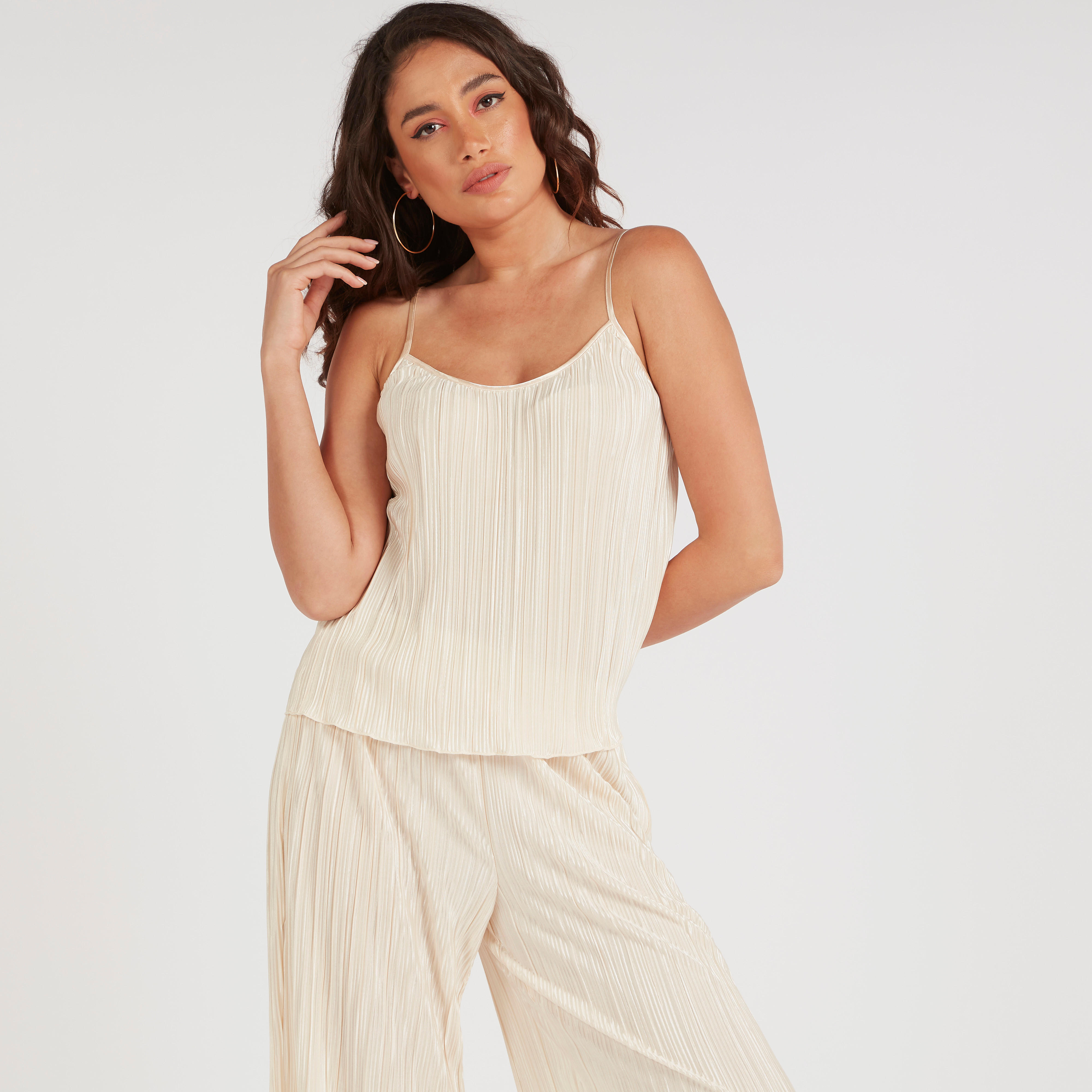طقم بنطلون بيجاما وبلوزة كامي بارزة الملمس-women-clothing-nightwear-pyjamas-longsets-image-3