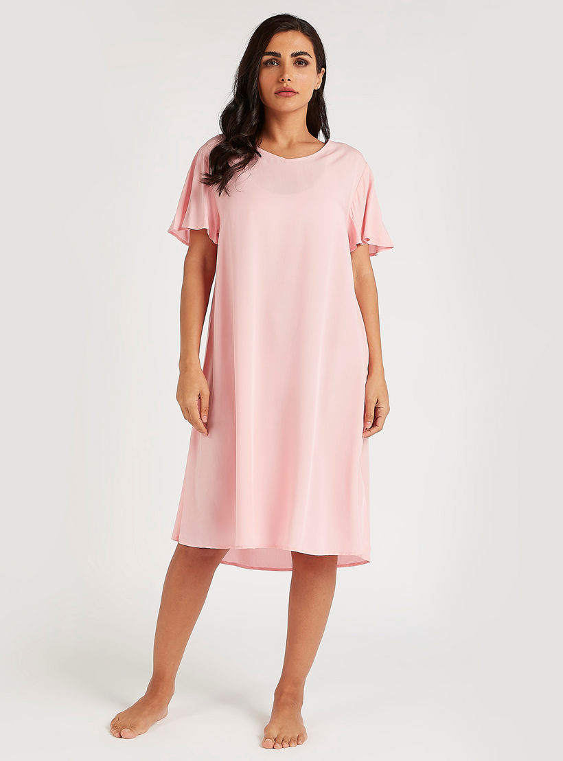 قمصان نوم بياقة v وأكمام قصيرة - طقم من 2-women-clothing-nightwear-nighties-image-3