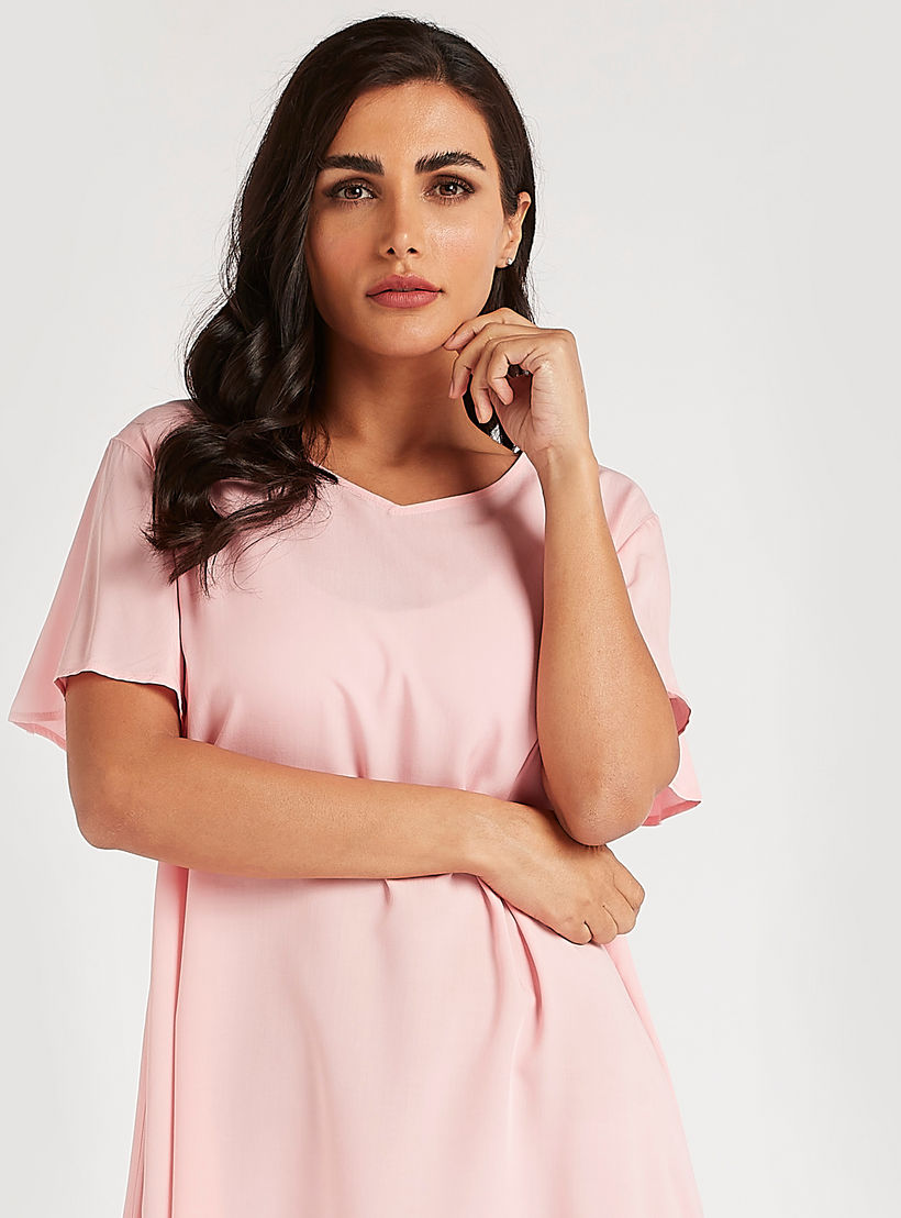 قمصان نوم بياقة v وأكمام قصيرة - طقم من 2-women-clothing-nightwear-nighties-image-7
