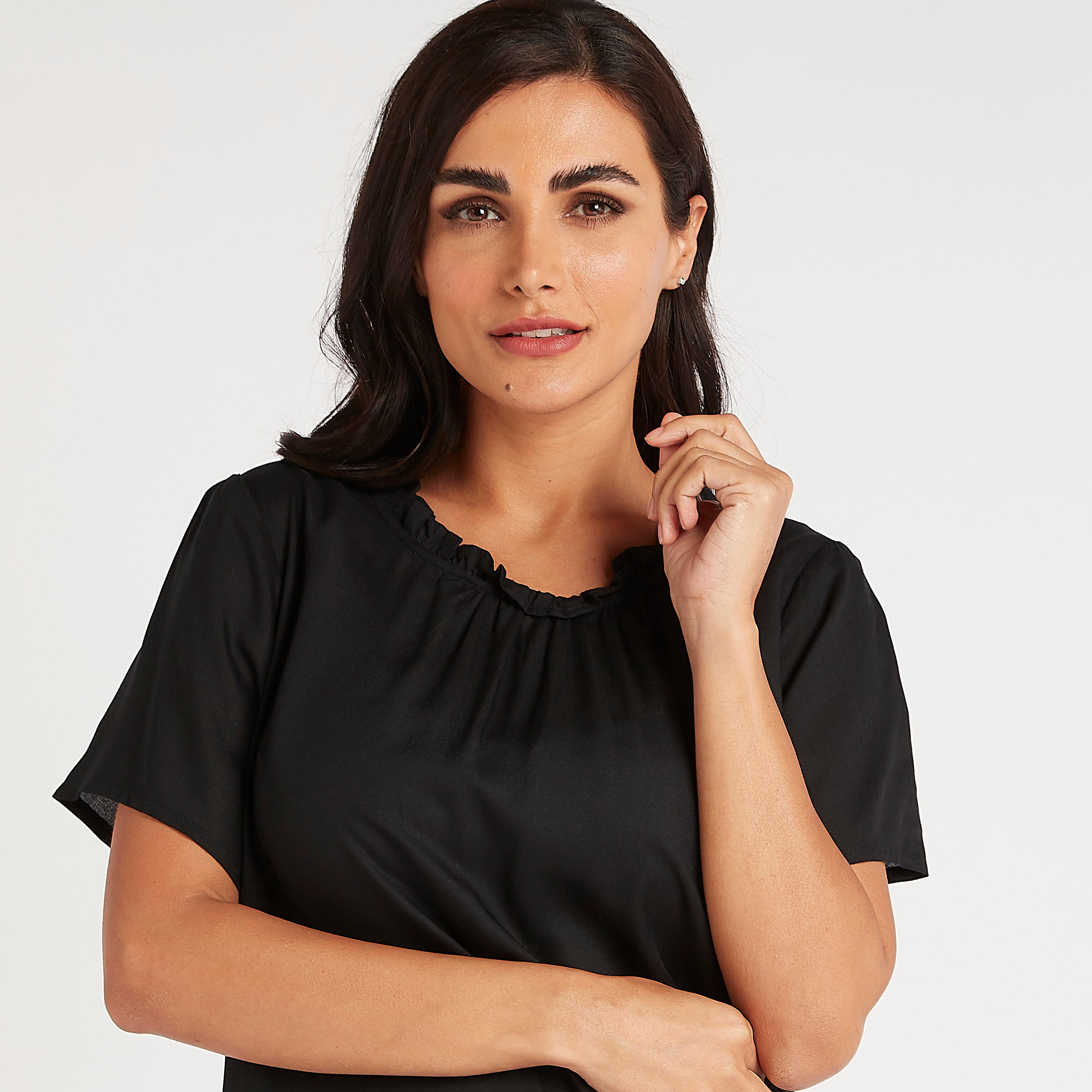 قمصان نوم بياقة مستديرة وطبعات وكشكشة - طقم من 2-women-clothing-nightwear-nighties-image-7