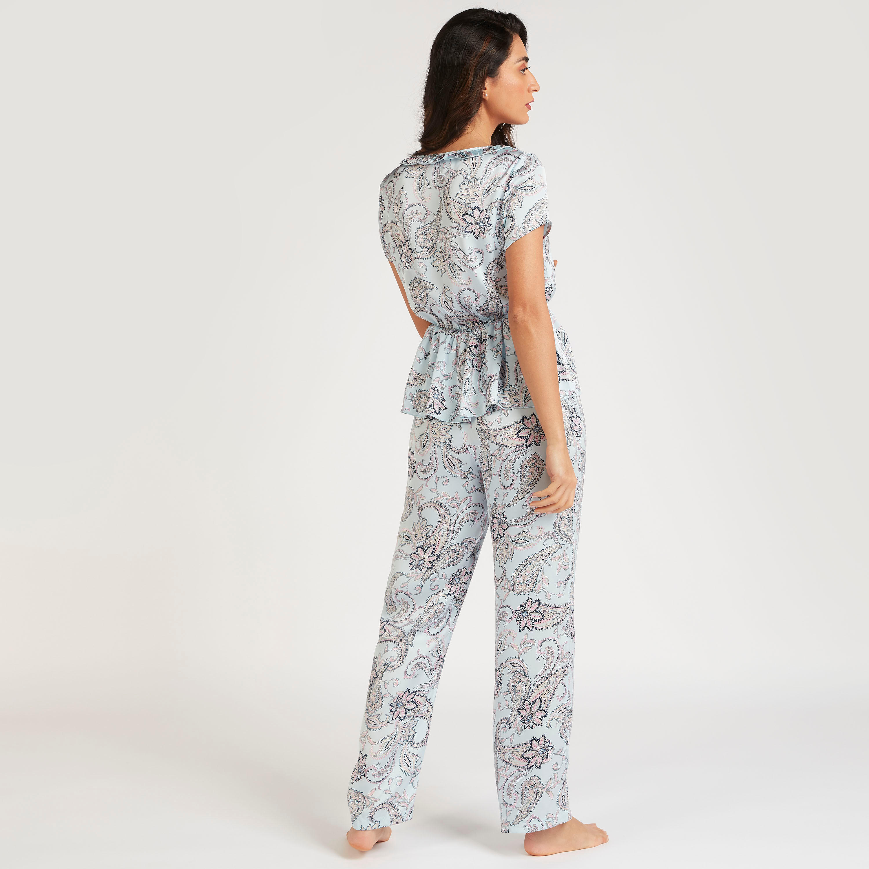 Paisley Print Top and Full Length Pyjama Set-women-clothing-nightwear-pyjamas-longsets-image-3