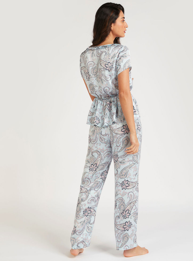 Paisley Print Top and Full Length Pyjama Set-women-clothing-nightwear-pyjamas-longsets-image-3