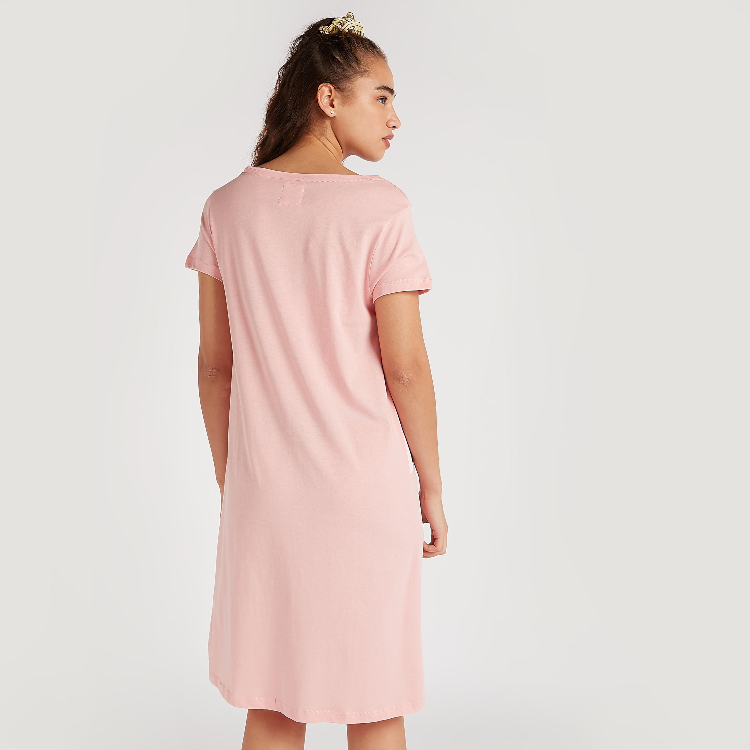 طقم قمصان نوم بطبعات وأكمام قصيرة - قطعتين-women-clothing-nightwear-nighties-image-6