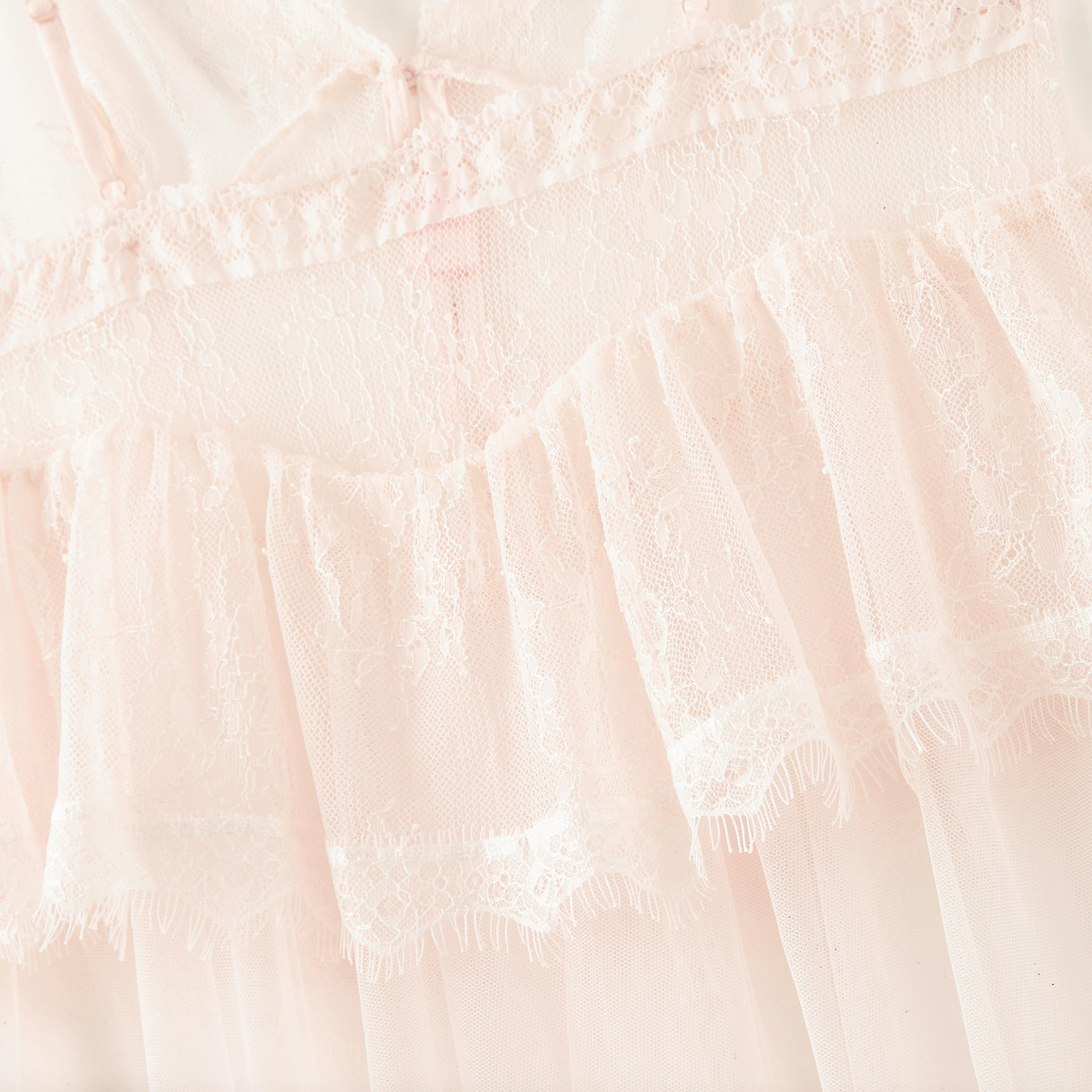 طقم فستان بيبي دول شبكي بياقة v وثونج-women-clothing-nightwear-nighties-image-4
