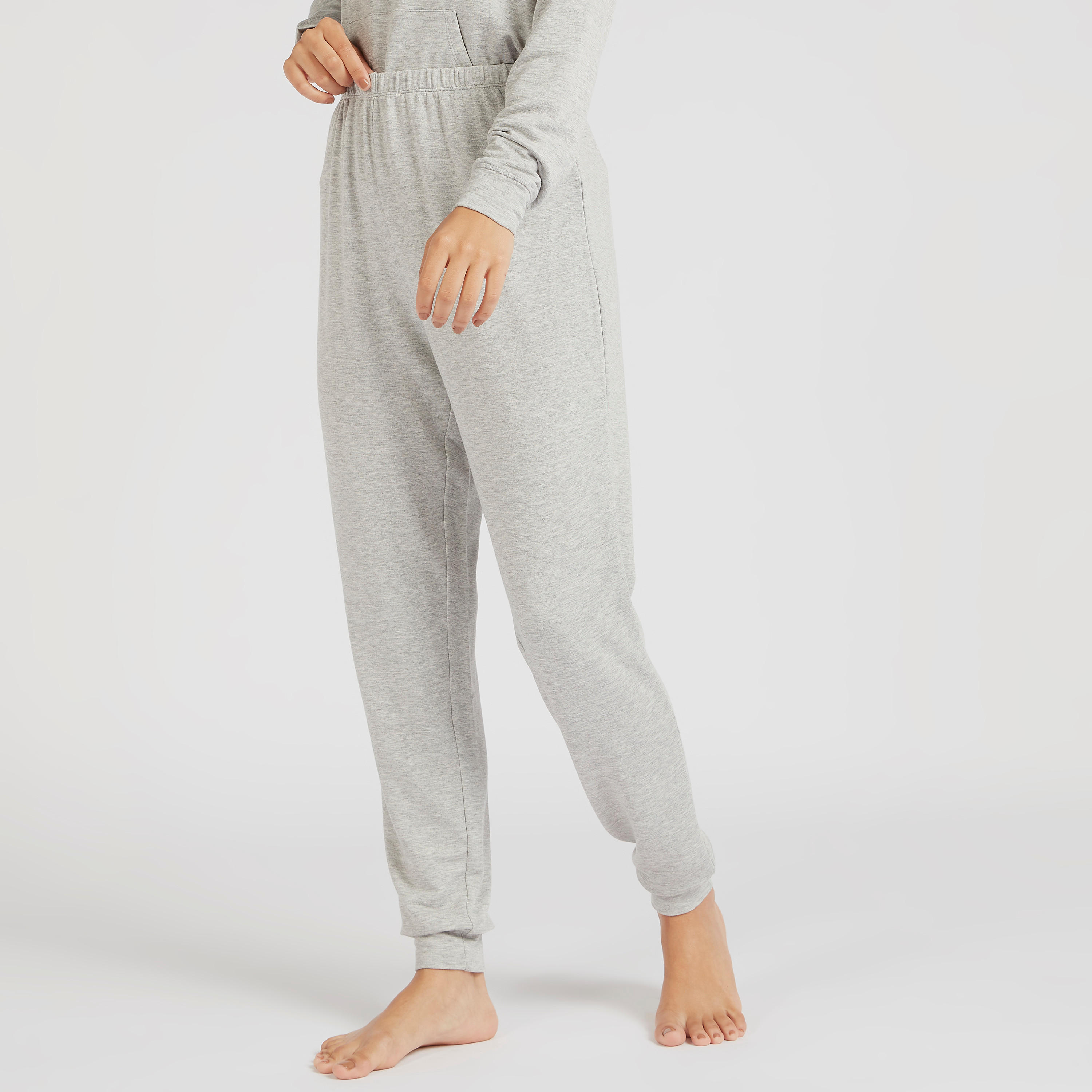 طقم بنطلون بيجاما طويل وسويت شيرت بقبّعة وطبعات-women-clothing-nightwear-pyjamas-longsets-image-4