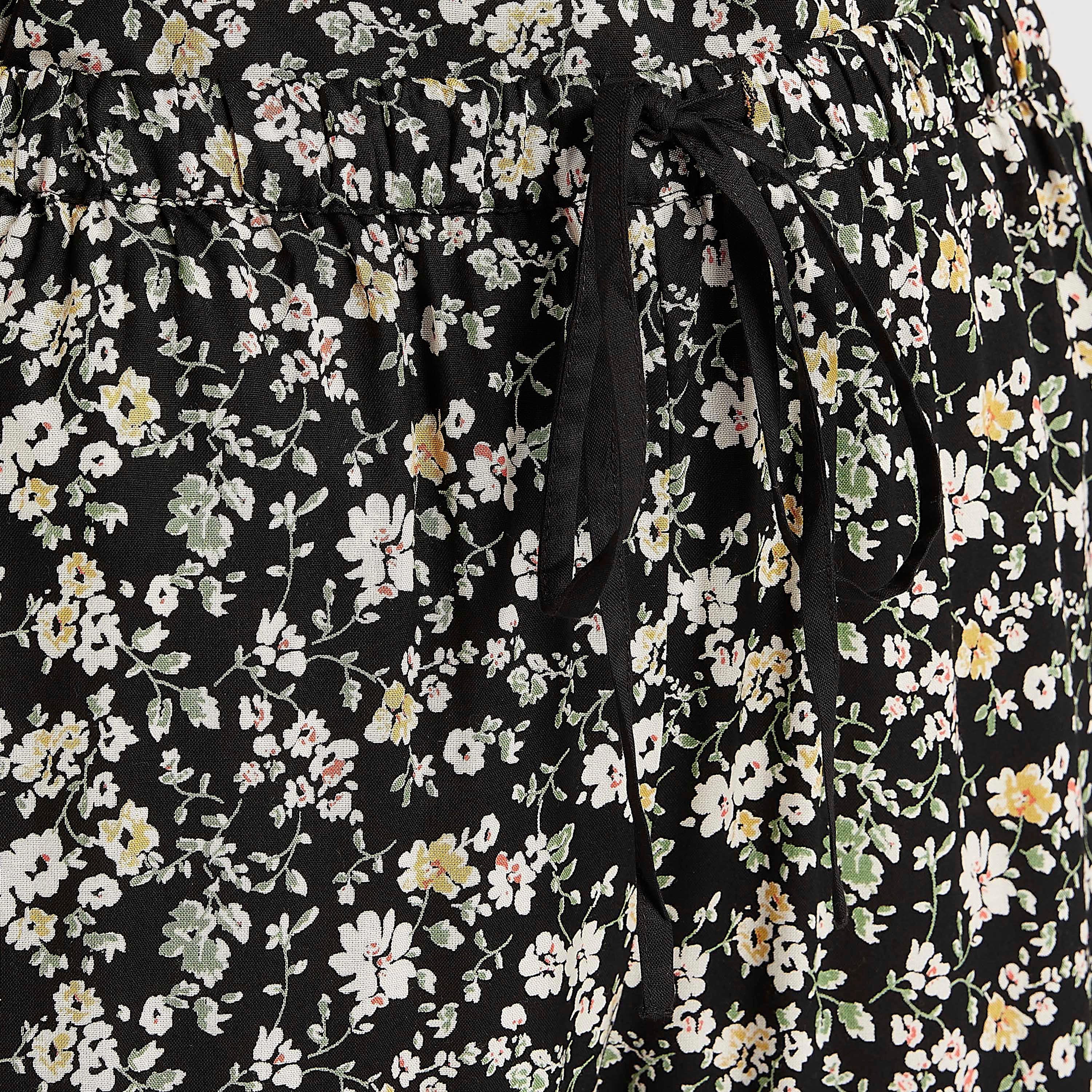 بنطلون بيجاما برباط إغلاق وطبعات زهرية-women-clothing-nightwear-pyjamas-bottoms-image-2