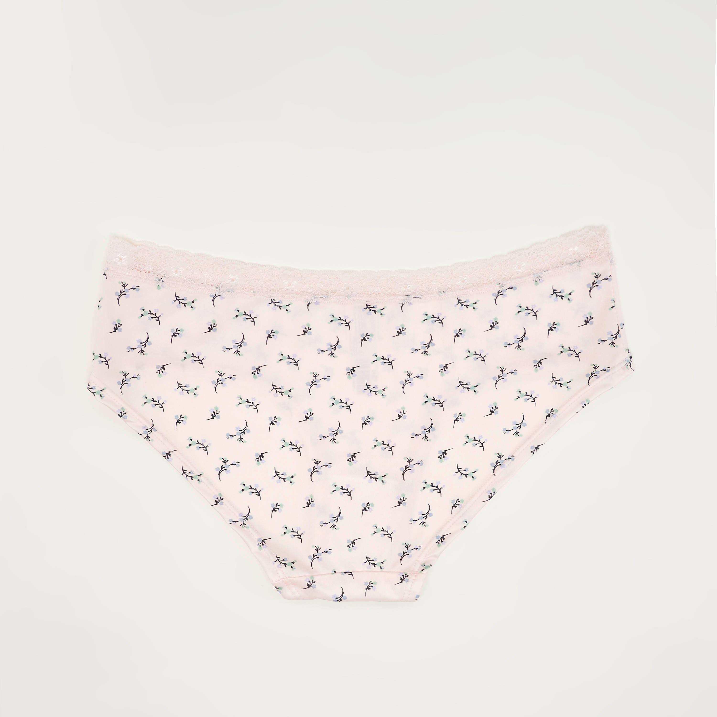 Floral Print Hipster Briefs with Lace Waistband-women-clothing-lingerie-panties-image-3