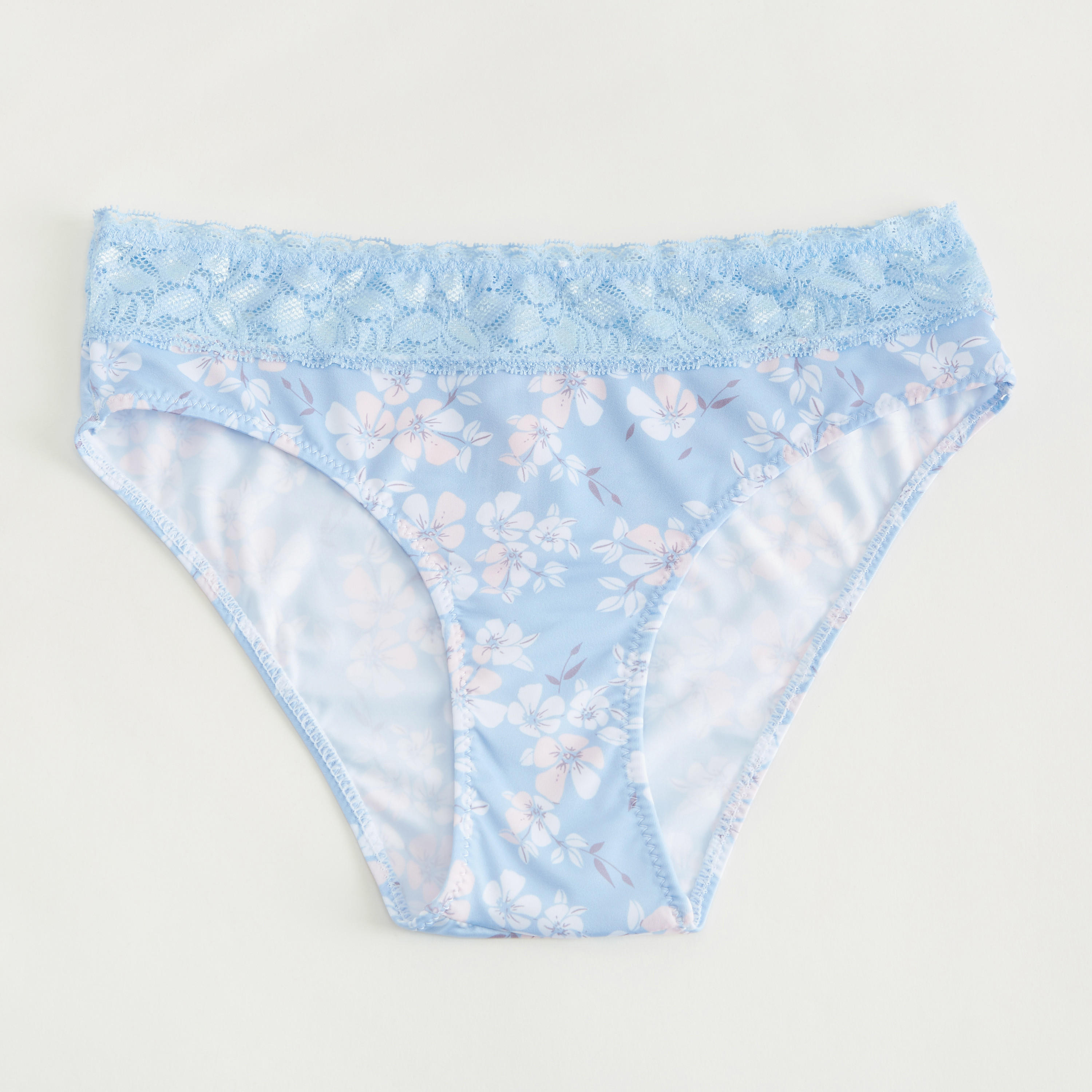 سراويل داخلية هيبستر بخصر مطاطي دانتيل وطبعات أزهار-women-clothing-lingerie-panties-image-1