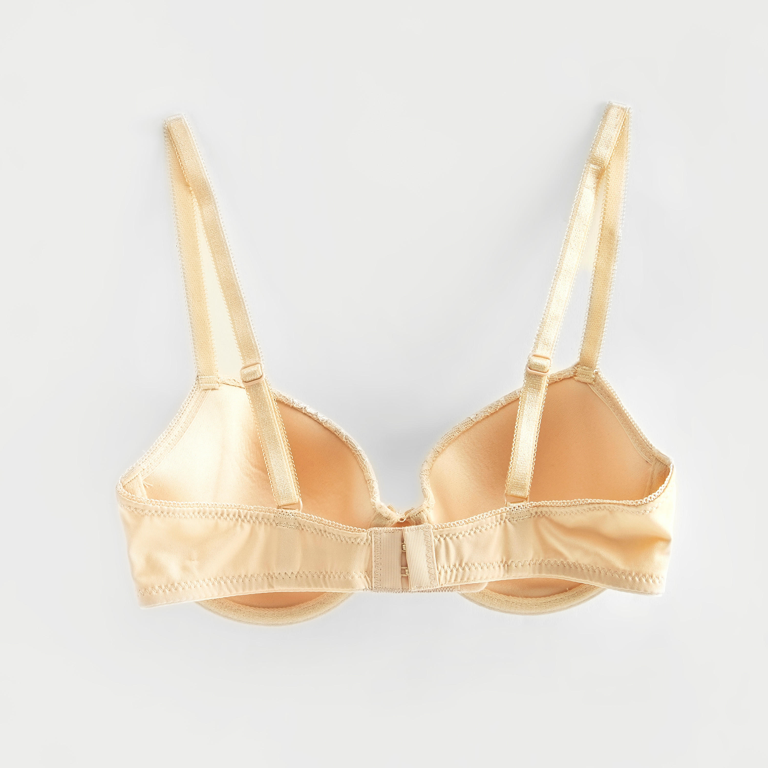 Set of 2 - Solid Padded Plunge Bra with Lace Detail-women-clothing-lingerie-bras-image-3