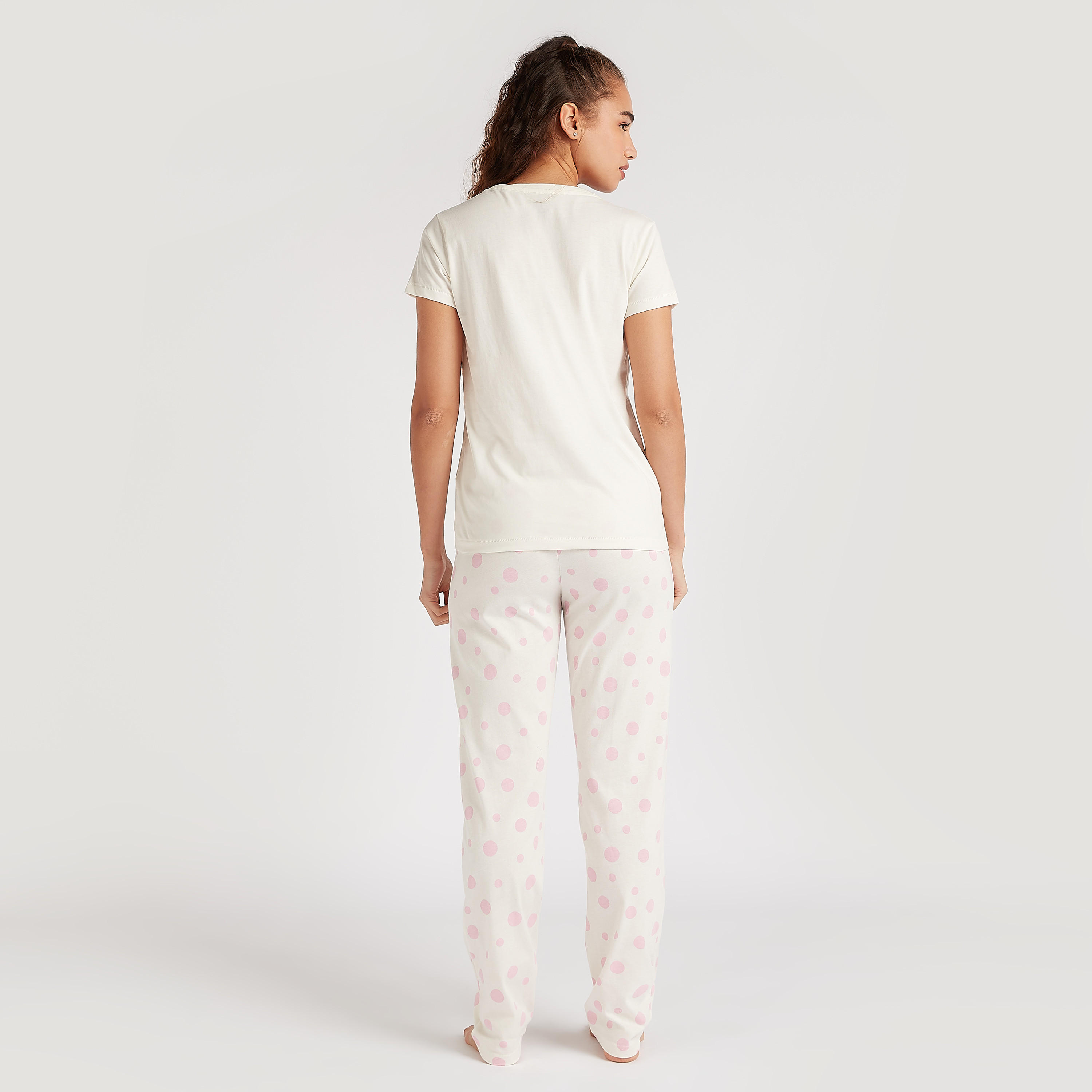 Printed Crew Neck T-shirt and Full Length Pyjama Set-women-clothing-nightwear-pyjamas-longsets-image-3