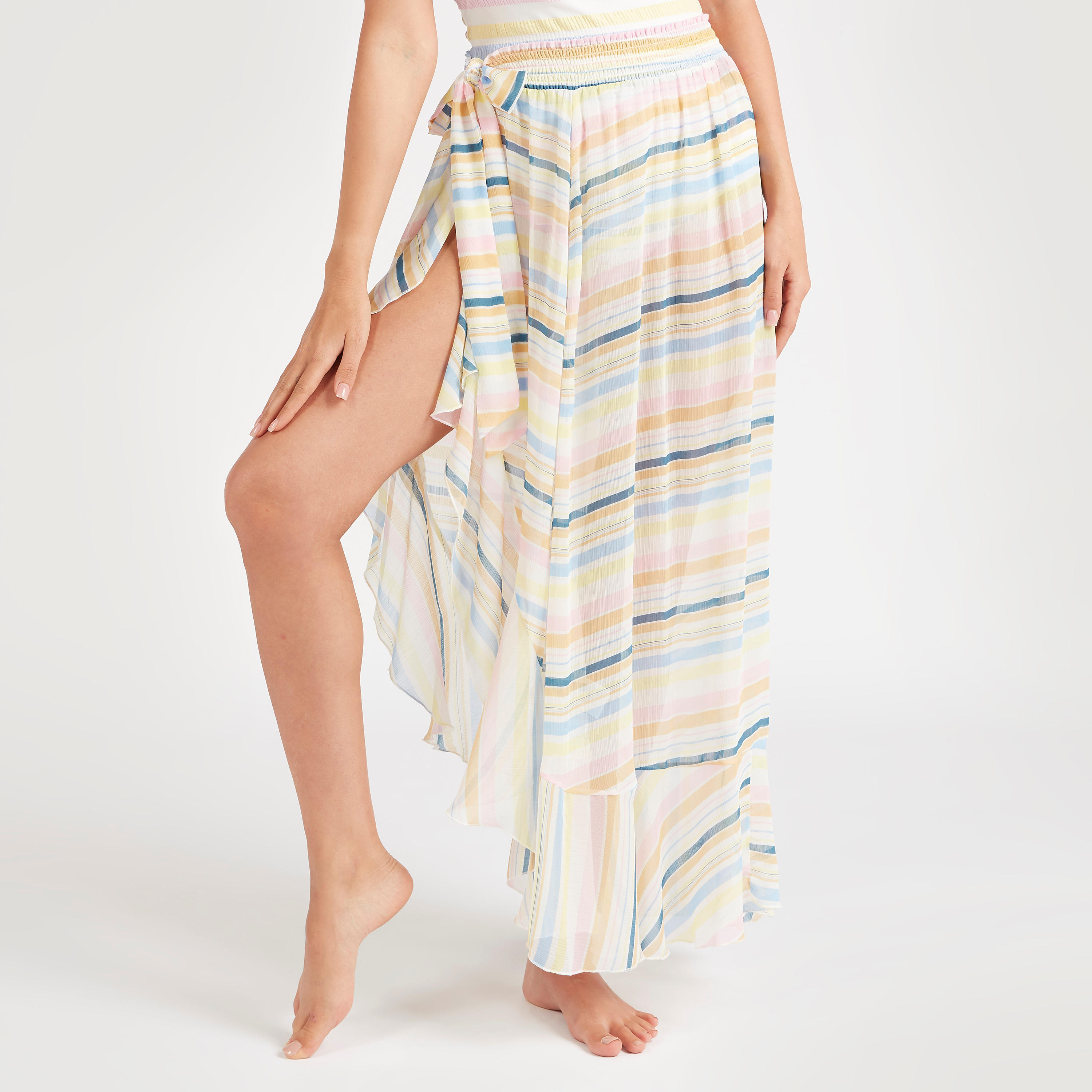 تنورة بأراف غير مستوية من بيتش وير-women-clothing-swimandbeach-beachwear-image-6