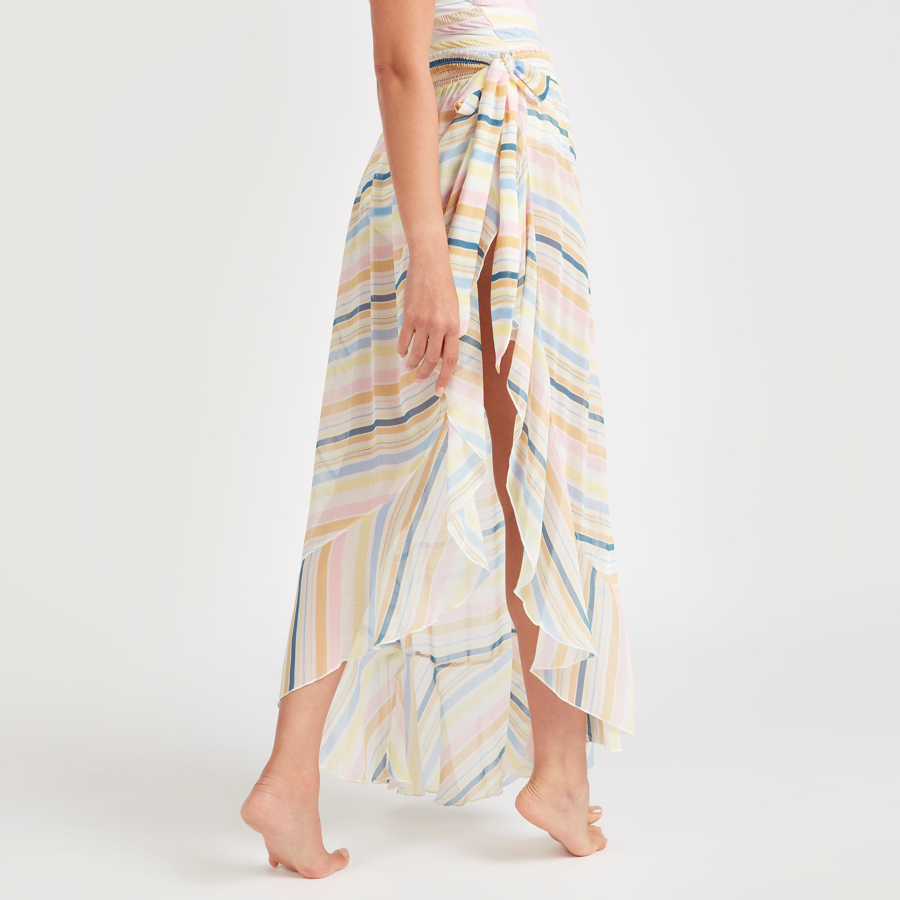 تنورة بأراف غير مستوية من بيتش وير-women-clothing-swimandbeach-beachwear-image-2
