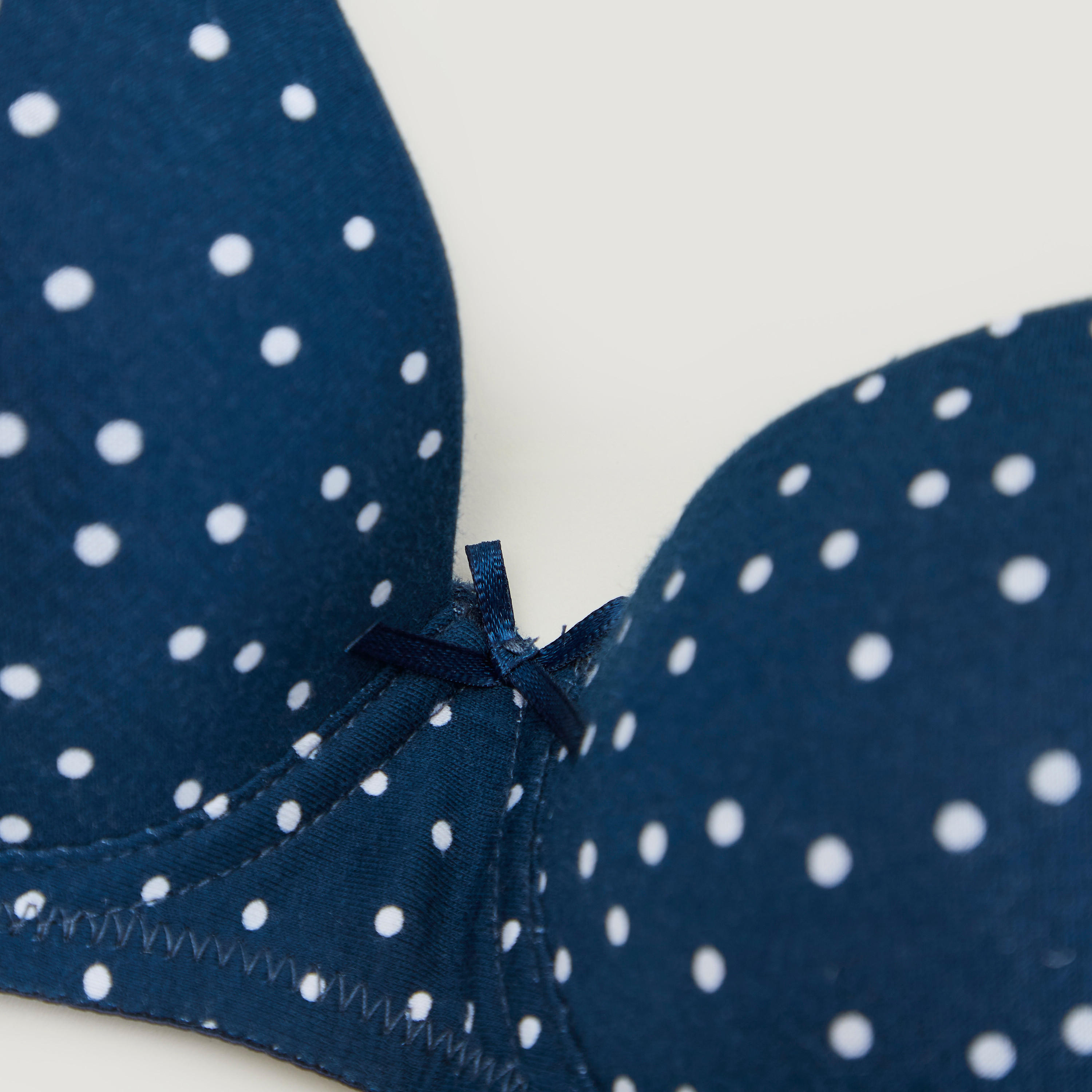صدريّة بلانج مبطّنة بطبعات منقّطة وأحزمة قابلة للتّعديل-women-clothing-lingerie-bras-image-2