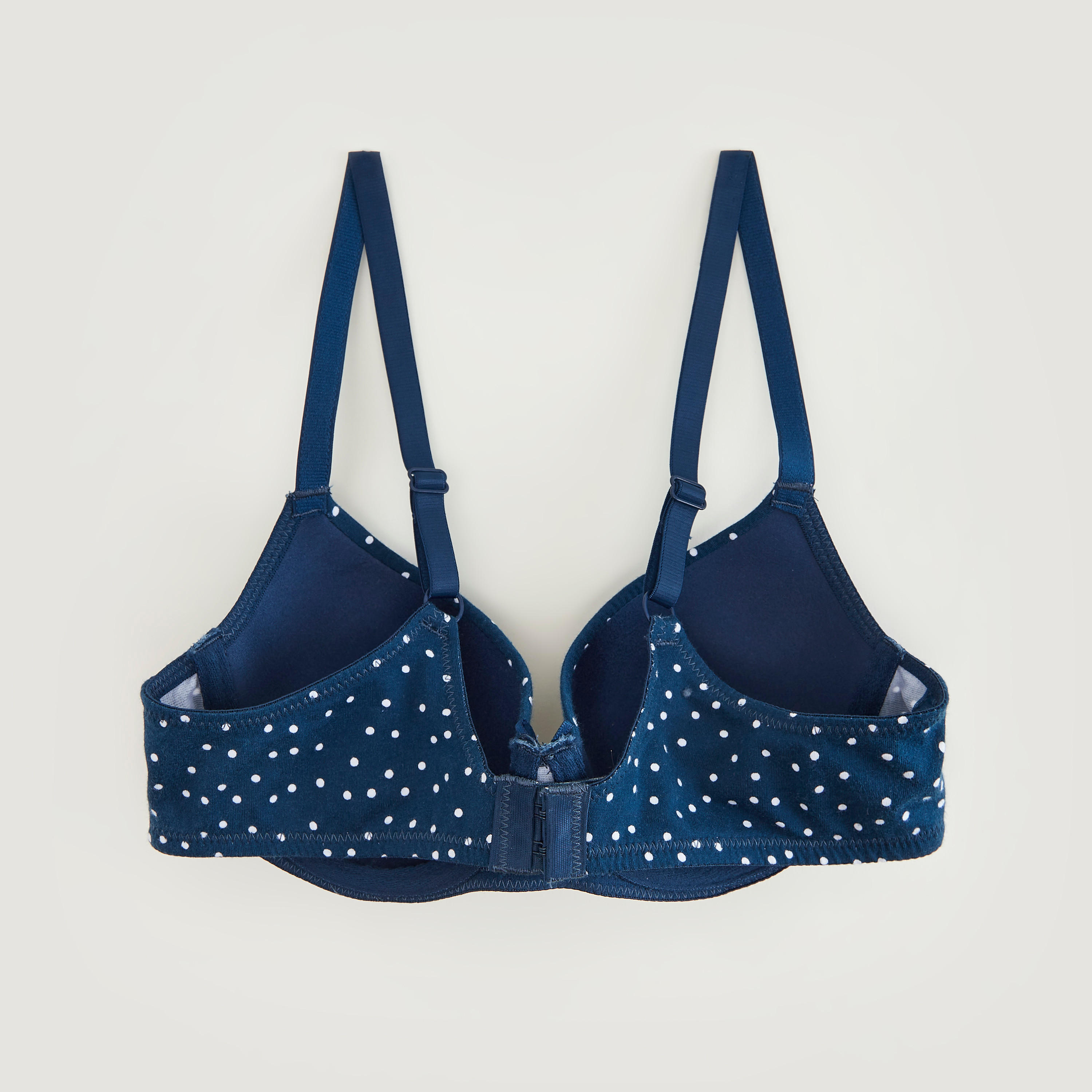 صدريّة بلانج مبطّنة بطبعات منقّطة وأحزمة قابلة للتّعديل-women-clothing-lingerie-bras-image-3