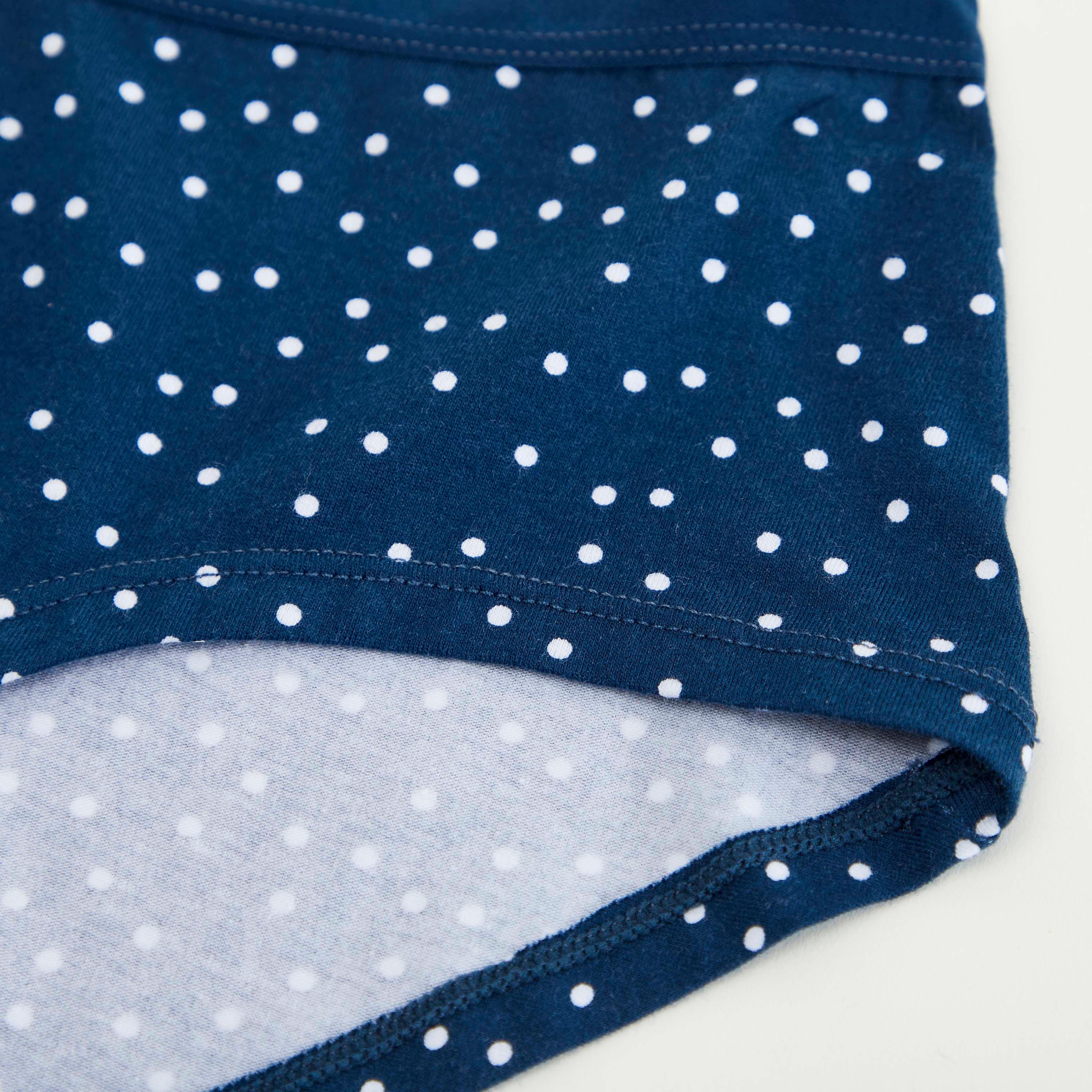 Polka Dot Print Boyshort Briefs with Elasticated Waistband-women-clothing-lingerie-panties-image-2