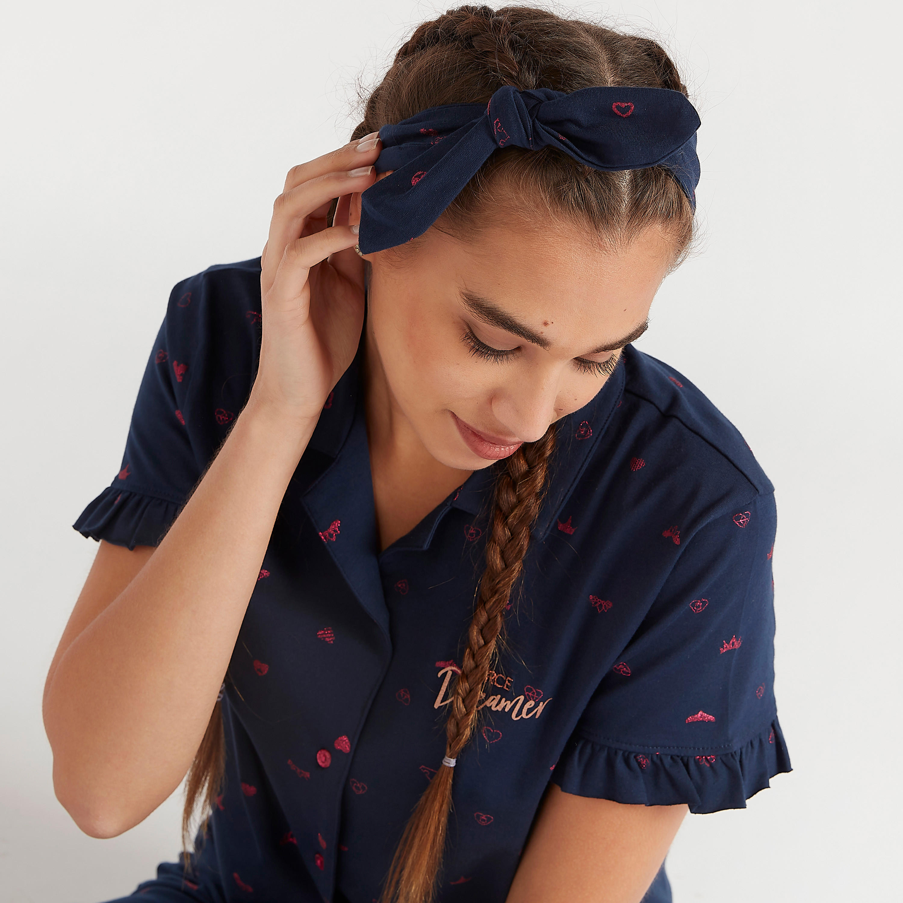 Embroidered Headband with Bow-women-hairaccessories-image-2