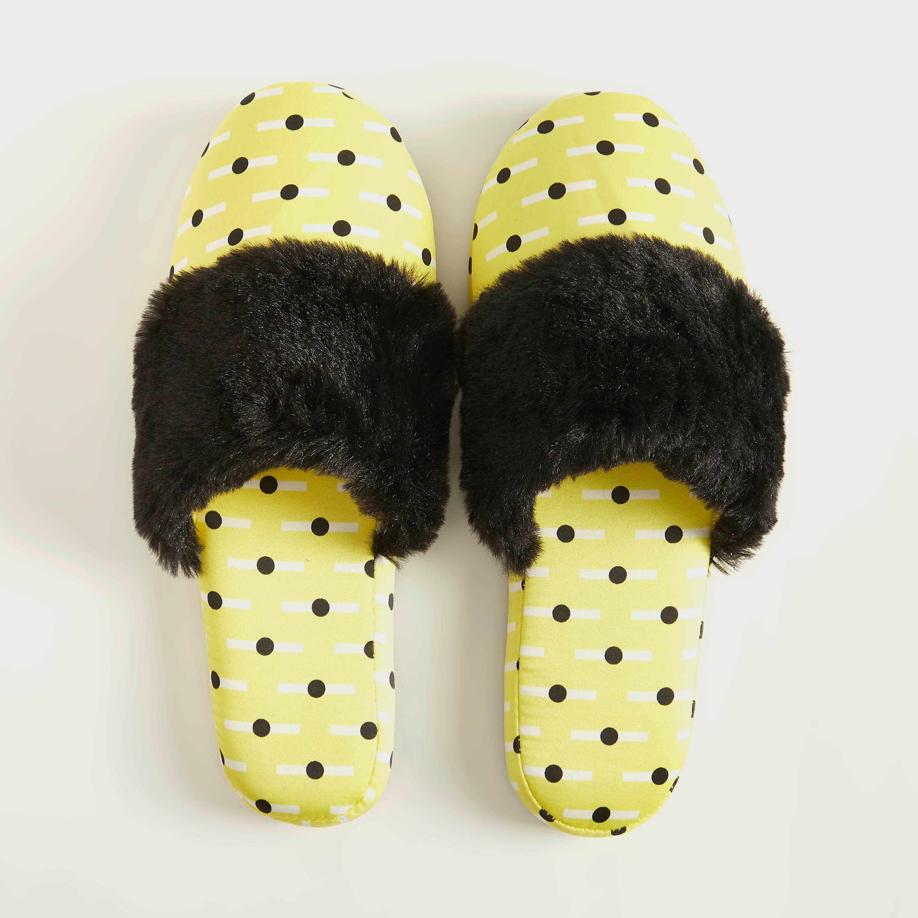 Printed Mule Slippers with Plush Accents-women-clothing-nightwear-bedroomslippers-image-1