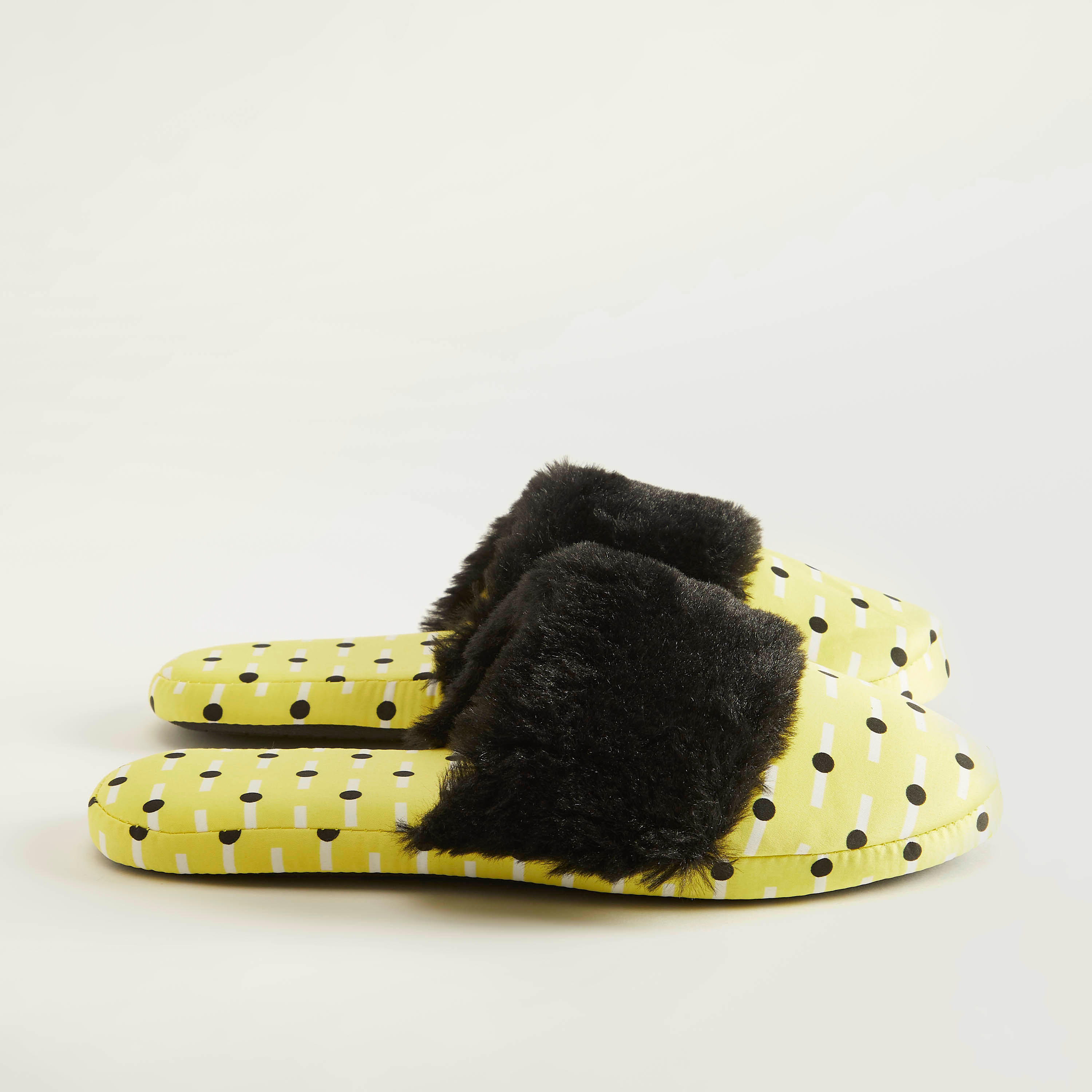 Printed Mule Slippers with Plush Accents-women-clothing-nightwear-bedroomslippers-image-4