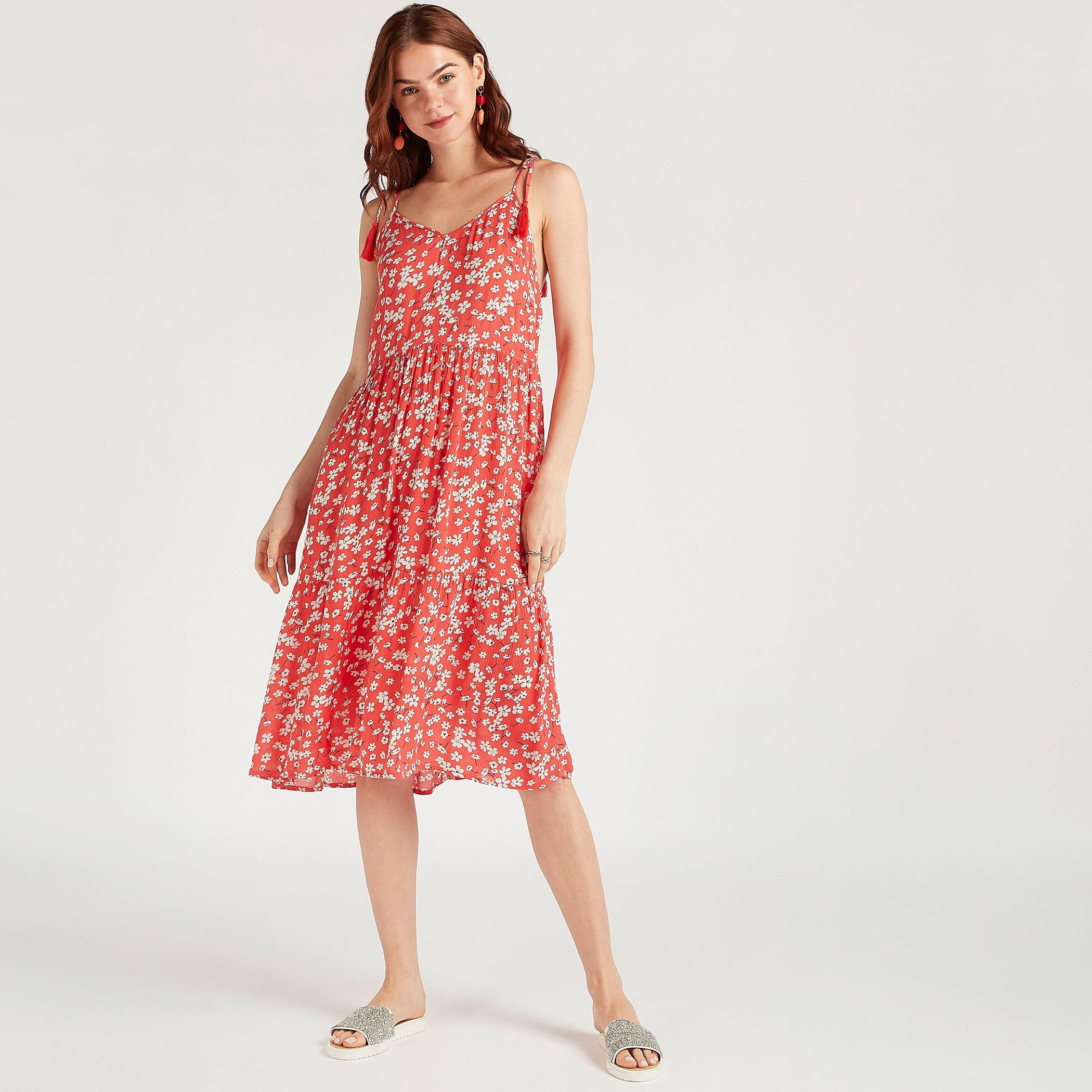 فستان بأربطة على الظهر وطبعات زهرية من بيتش وير-women-clothing-swimandbeach-beachwear-image-2
