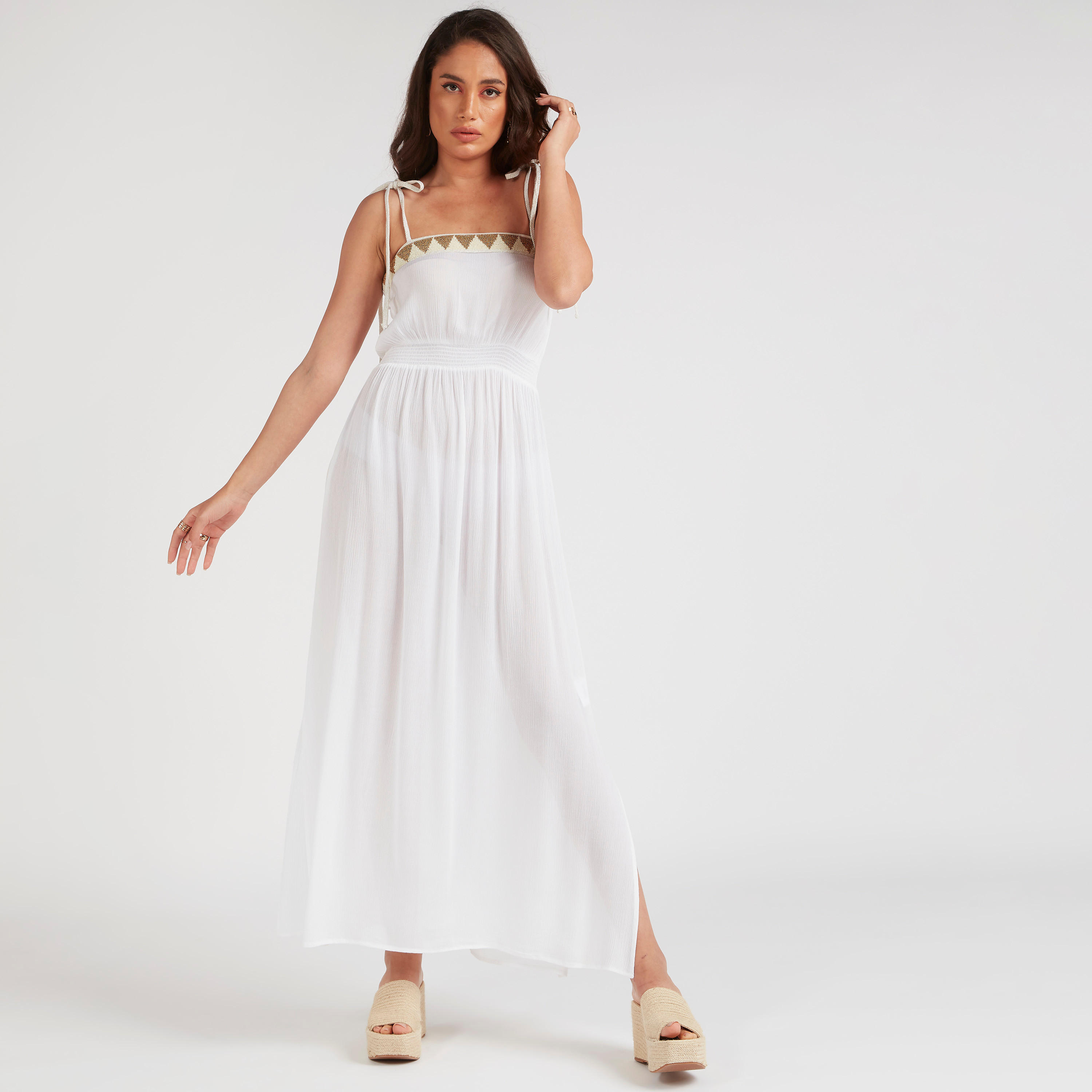 فستان للبحر سادة حمّالات رفيعة رباط-women-clothing-swimandbeach-beachwear-image-2